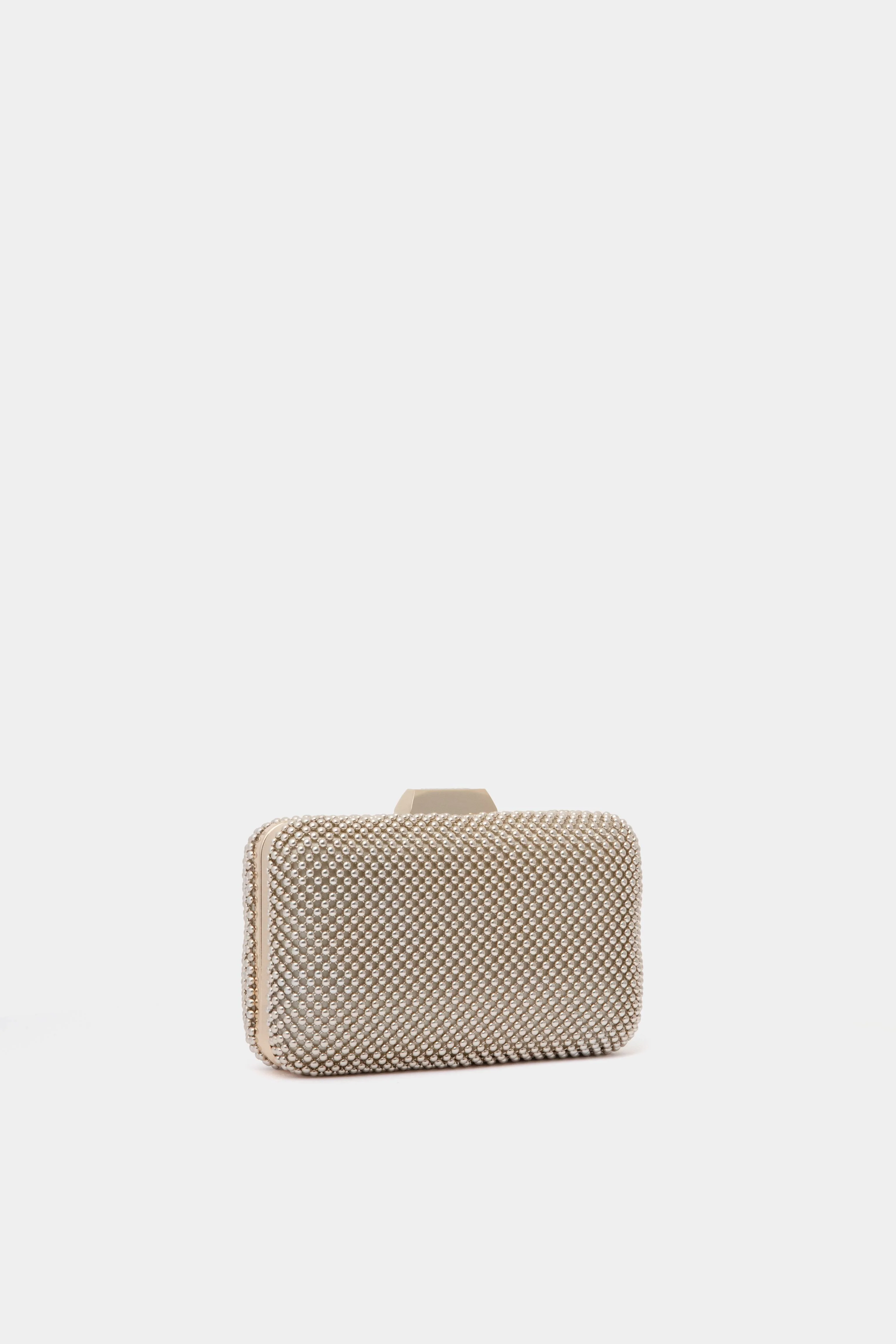 Rose Gold Natasha Ball Mesh Clutch - Image 4