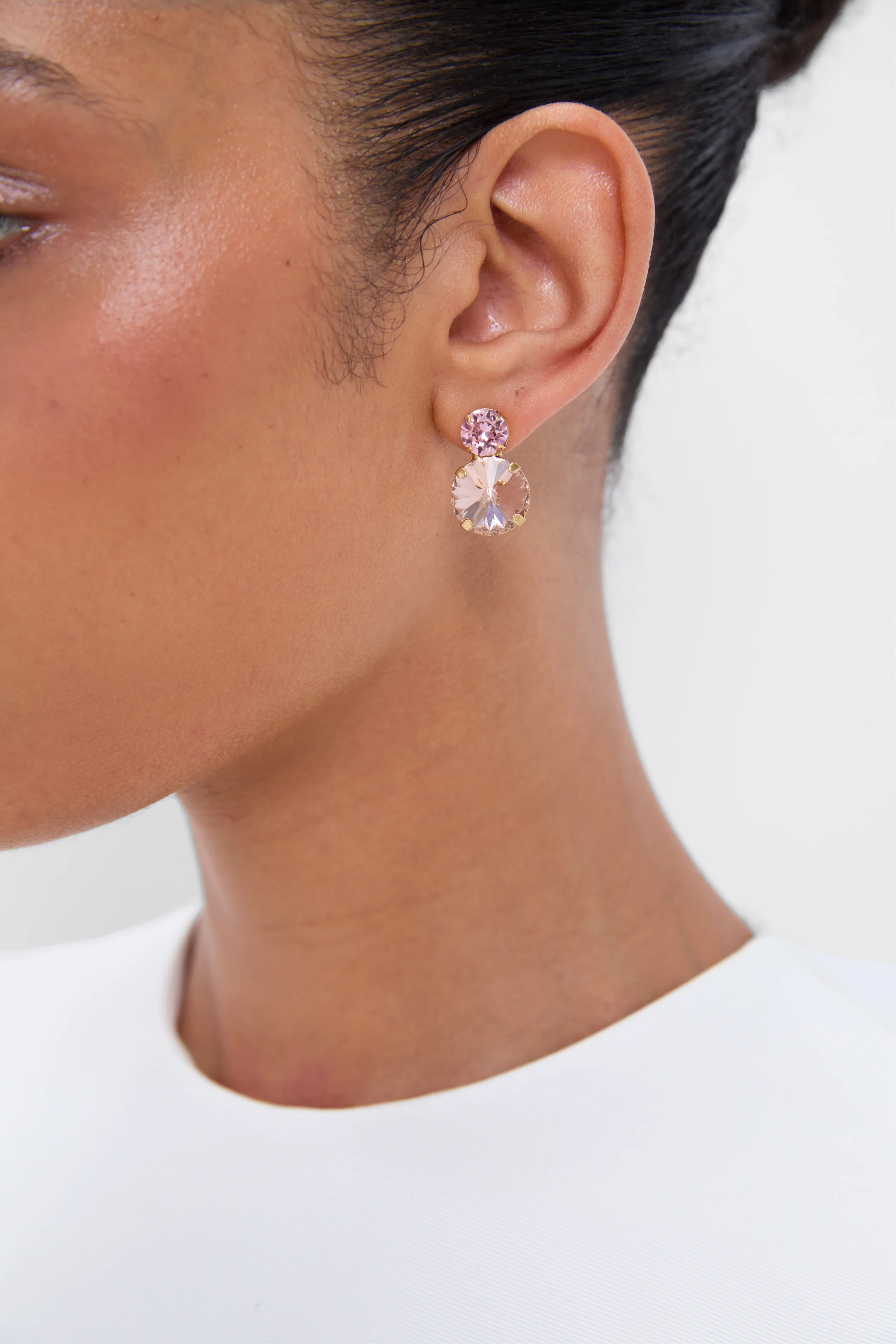 Rose Quartz Myrla Earrings - Image 2