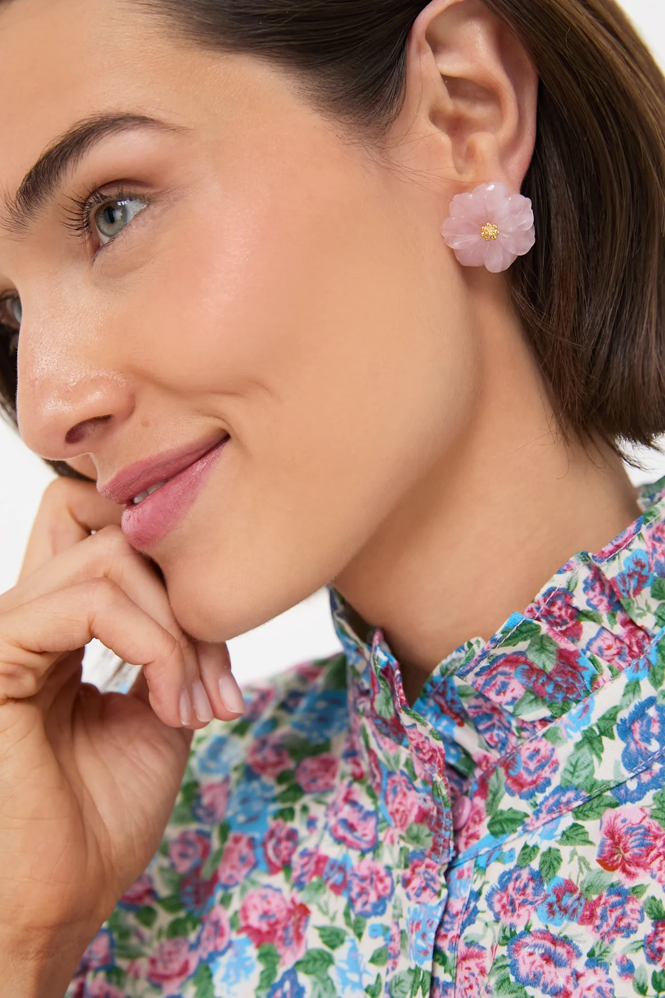 Rose Quartz Wynne Earrings - Image 2