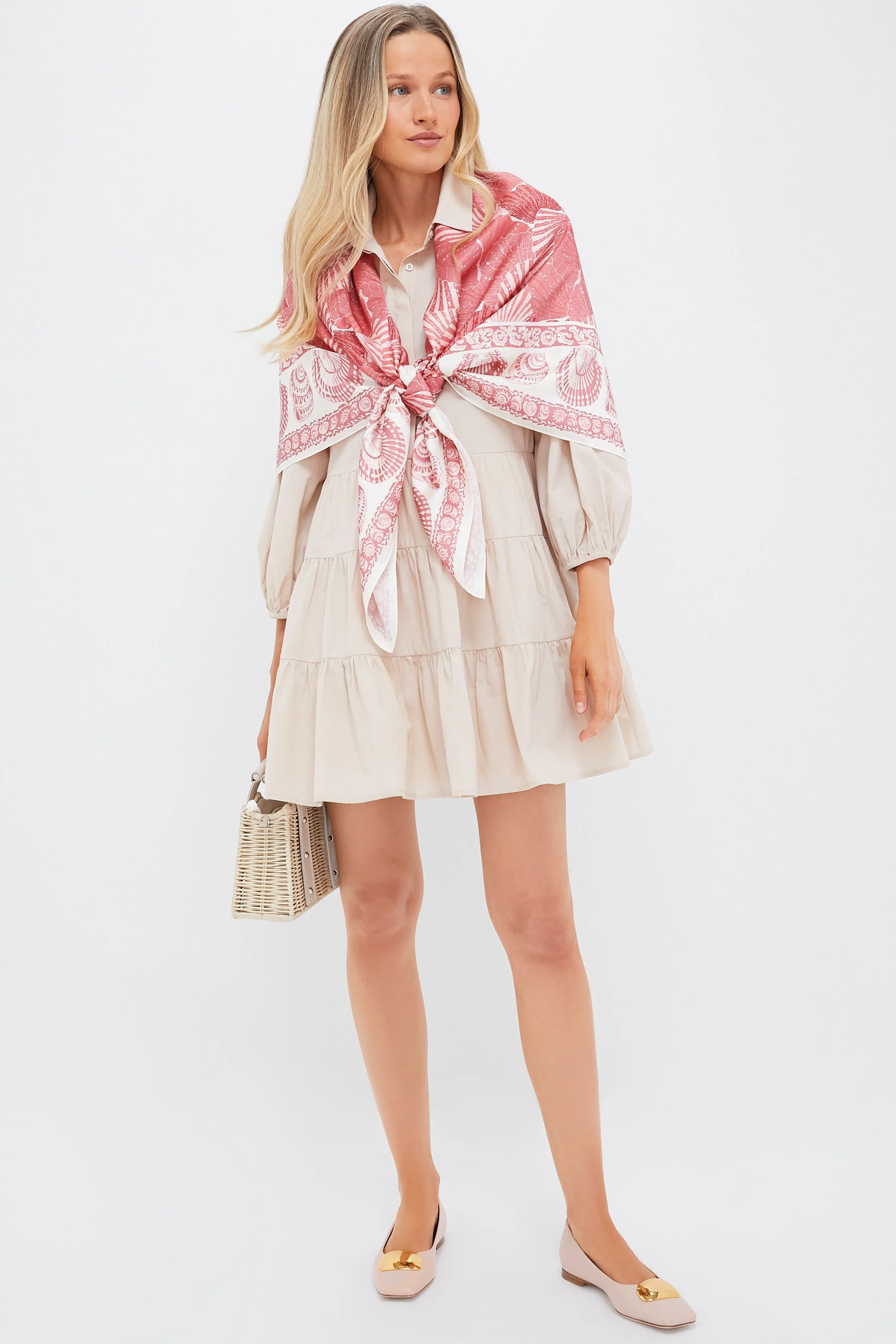 Rose Scallop Shell Large Scarf - Image 2