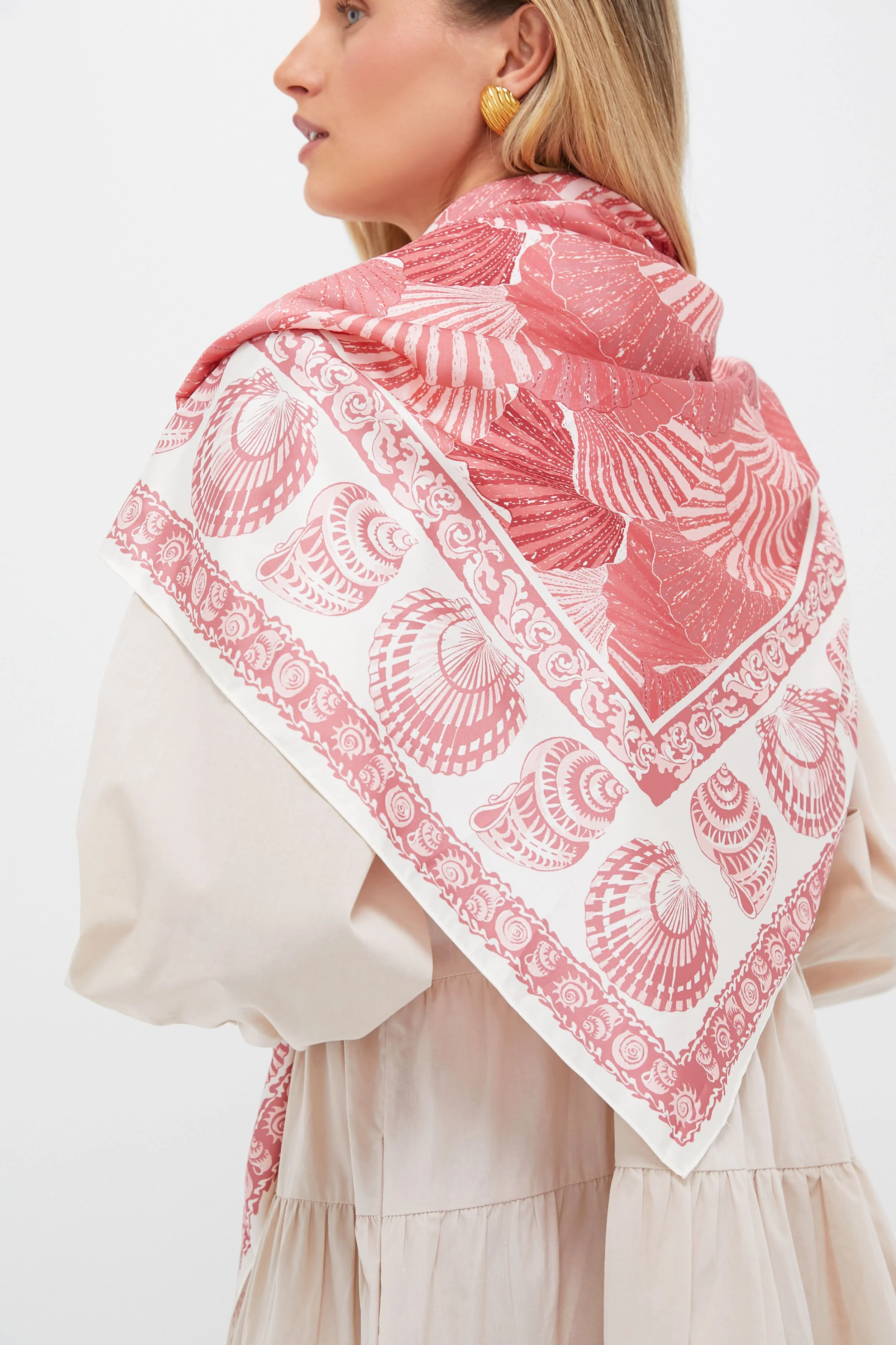 Rose Scallop Shell Large Scarf - Image 3