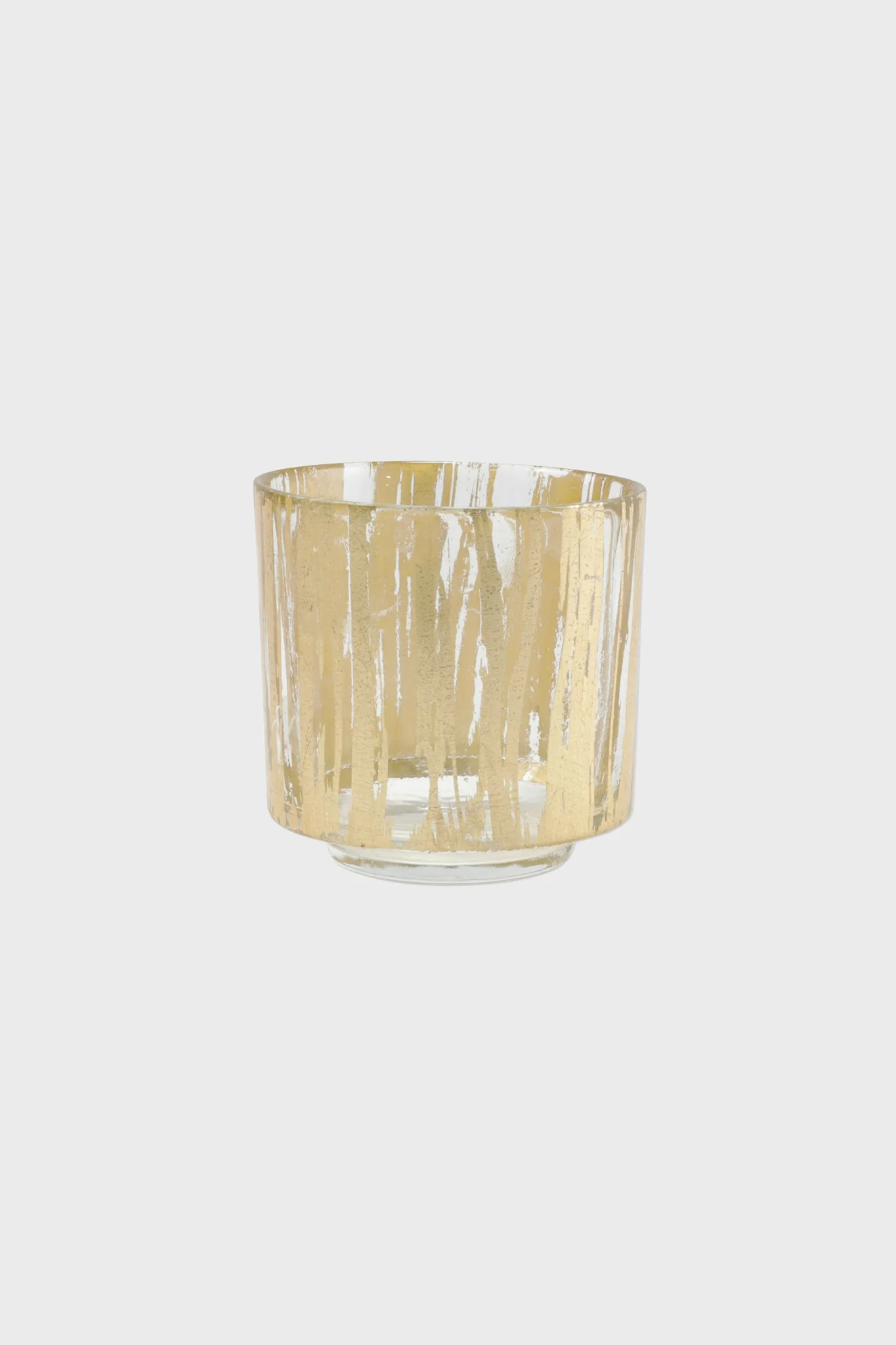 Rufolo Glass Gold Brushstroke Votive
