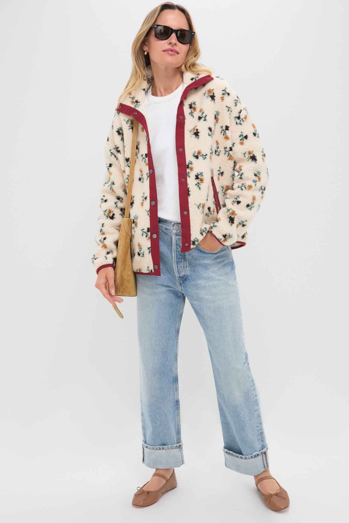 Rust Multi Fleece Aliza Jacket - Image 2