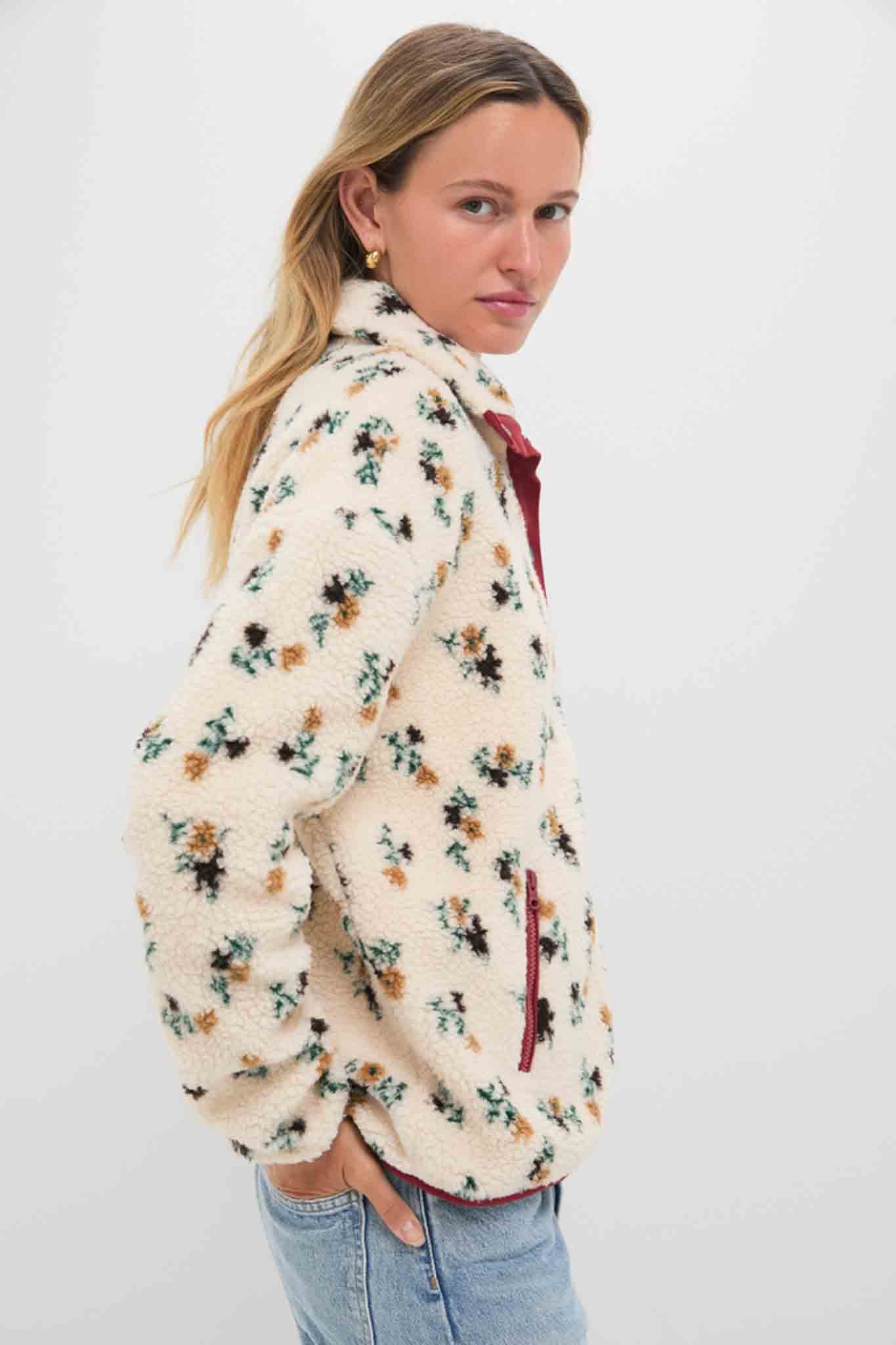 Rust Multi Fleece Aliza Jacket - Image 3