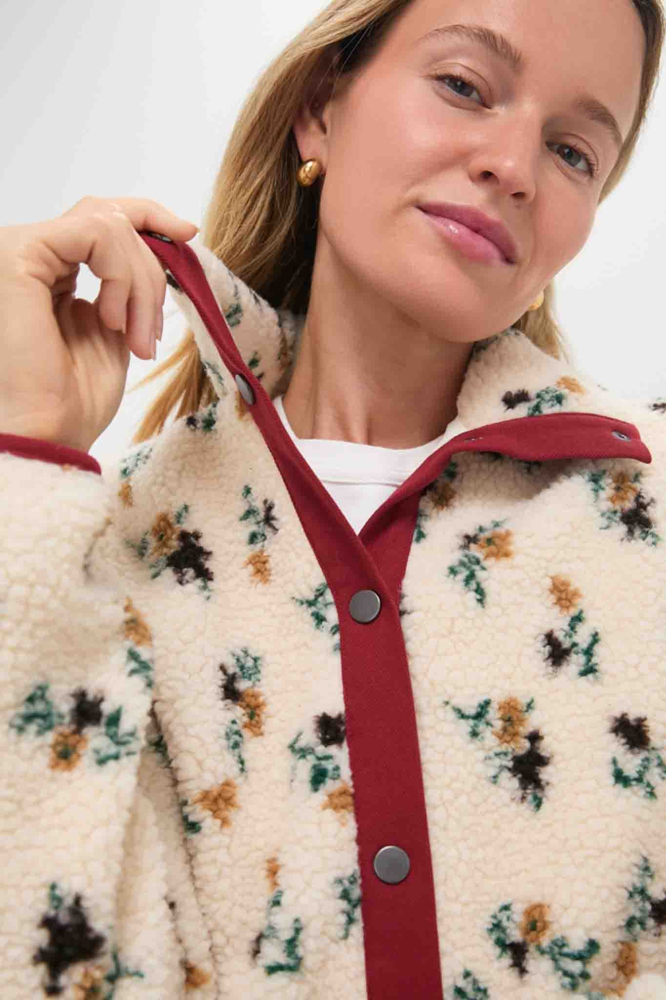Rust Multi Fleece Aliza Jacket - Image 5
