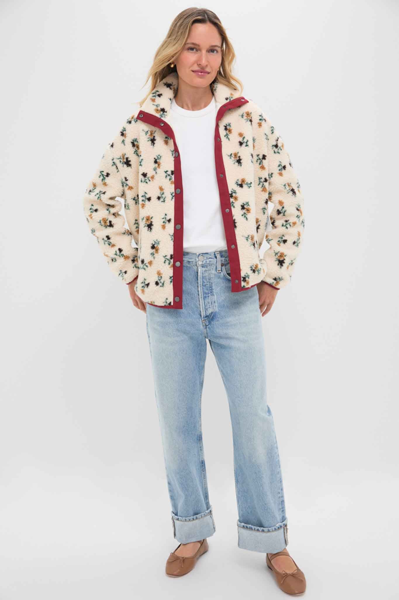 Rust Multi Fleece Aliza Jacket - Image 6