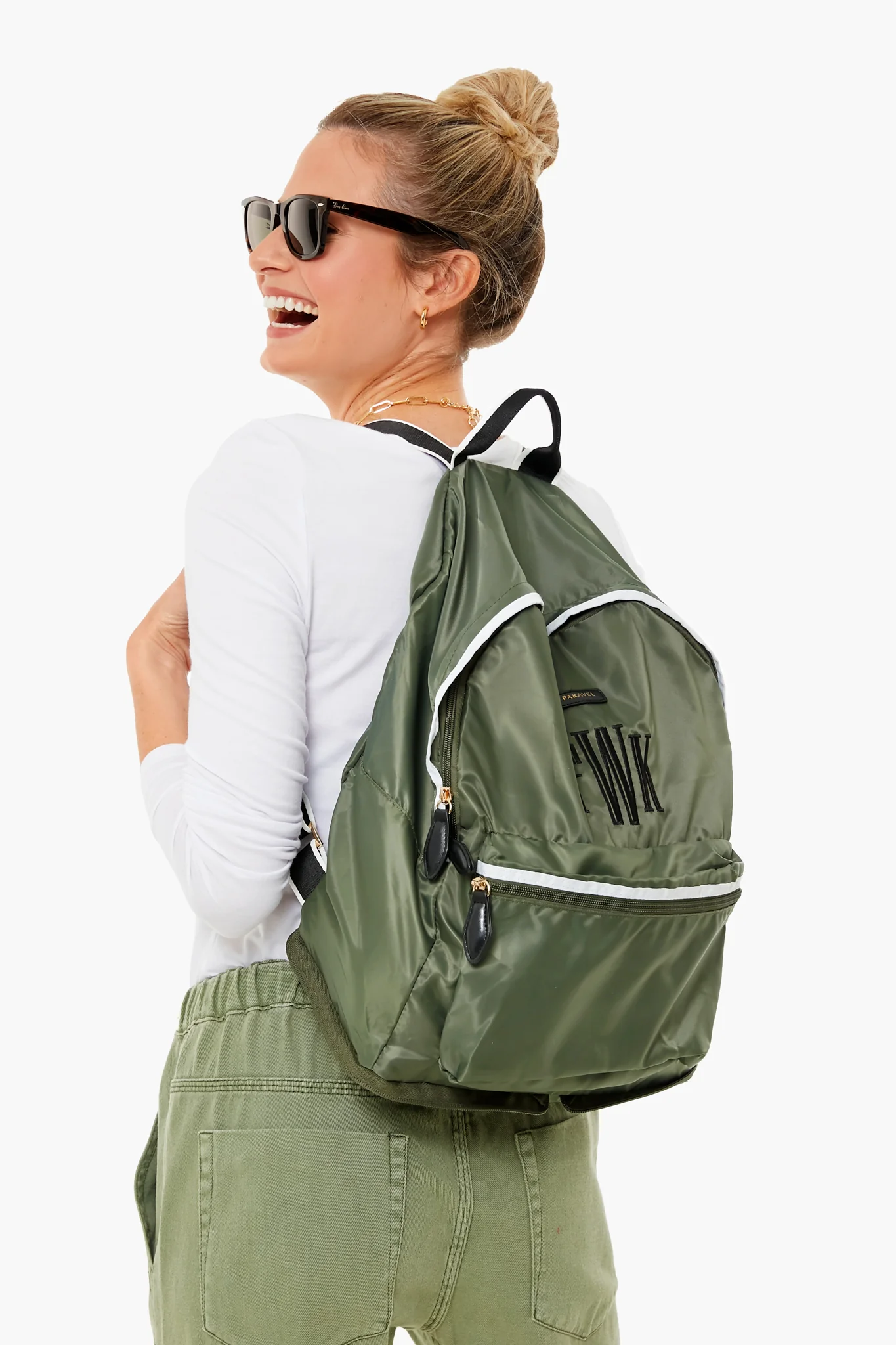 Safari Green Fold Up Backpack - Image 2