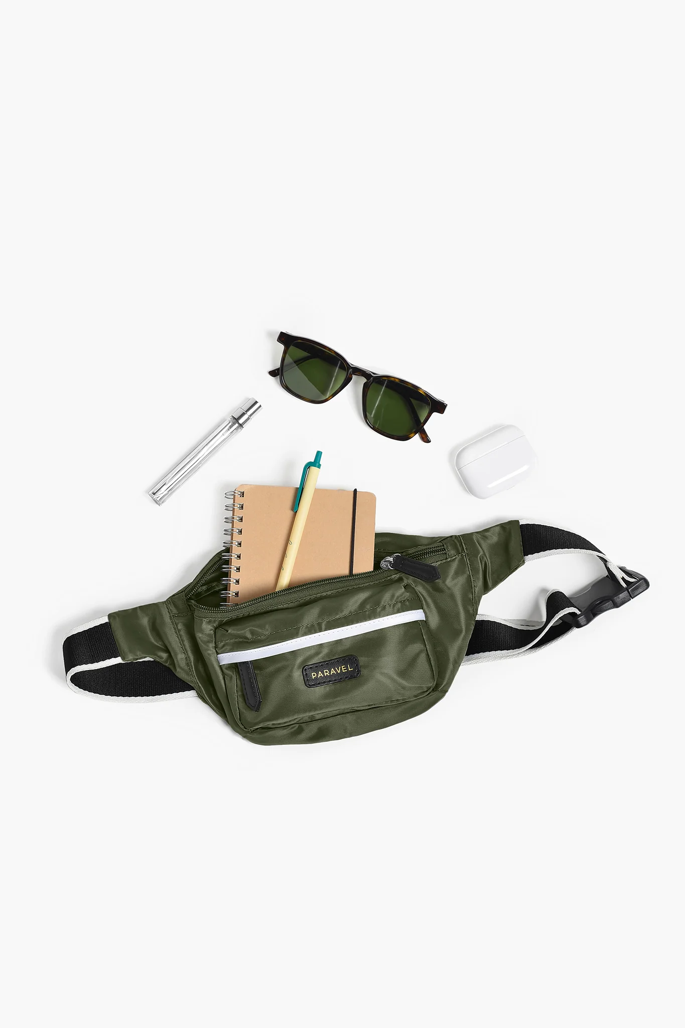 Safari Green Fold Up Belt Bag - Image 2