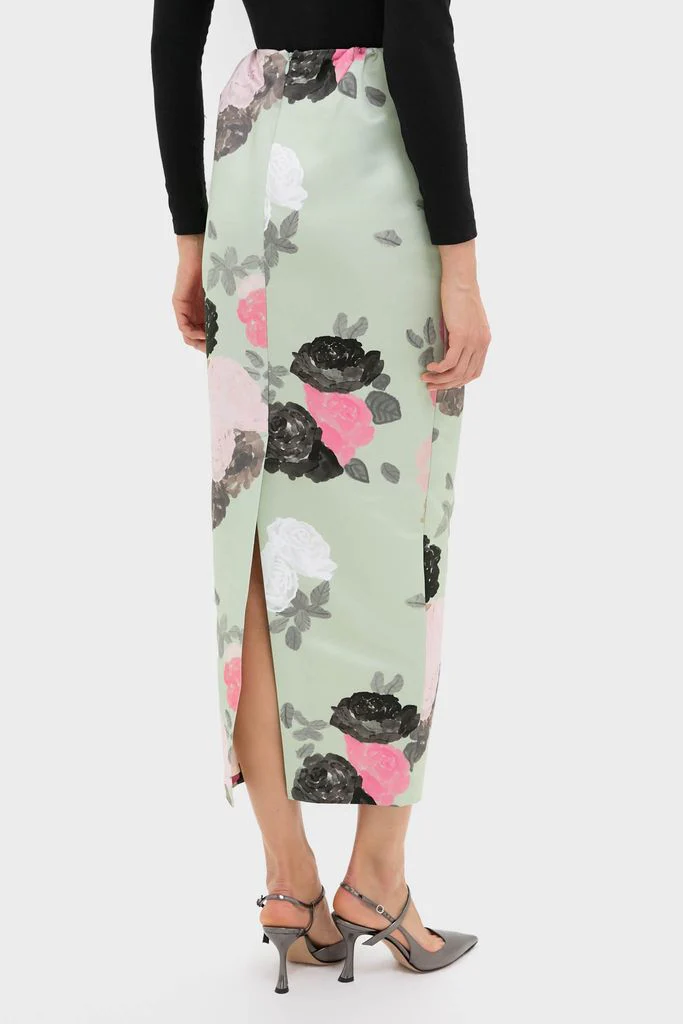 Sage Green Auscot Rose Damian Skirt - Image 4
