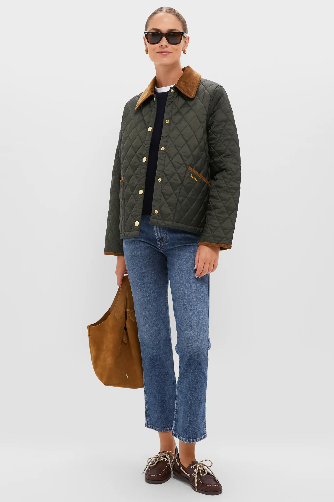 Sage Icons Cropped Liddesdale Quilted Jacket - Image 2