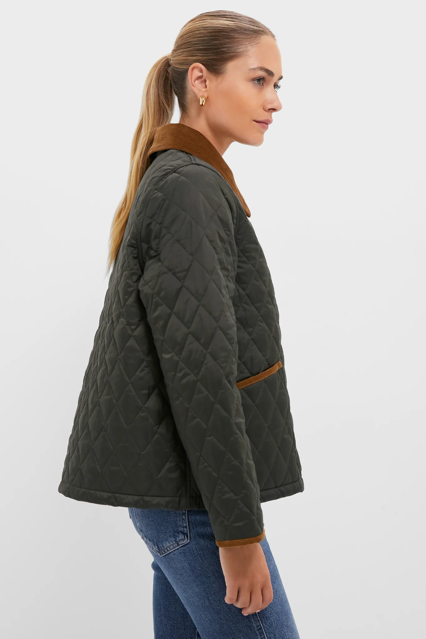 Sage Icons Cropped Liddesdale Quilted Jacket - Image 3