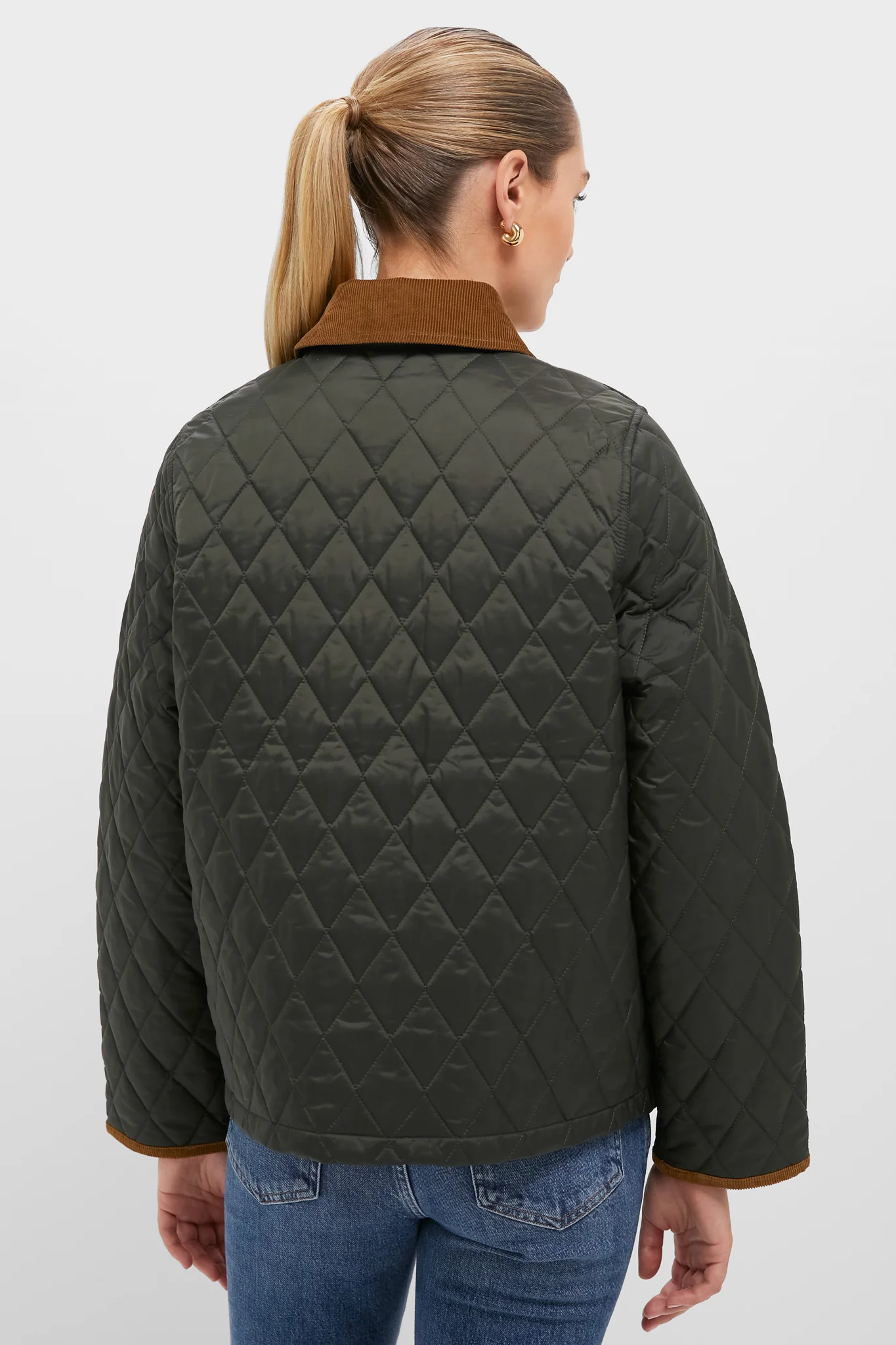 Sage Icons Cropped Liddesdale Quilted Jacket - Image 4