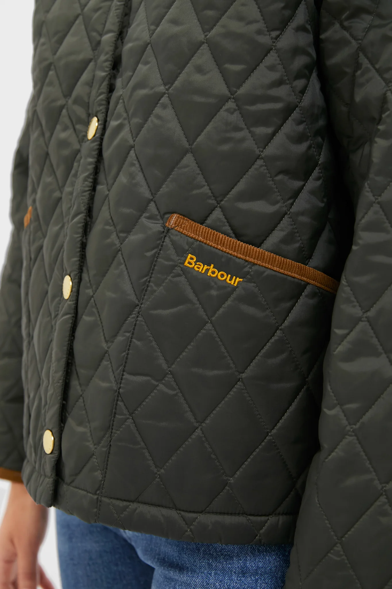 Sage Icons Cropped Liddesdale Quilted Jacket - Image 5