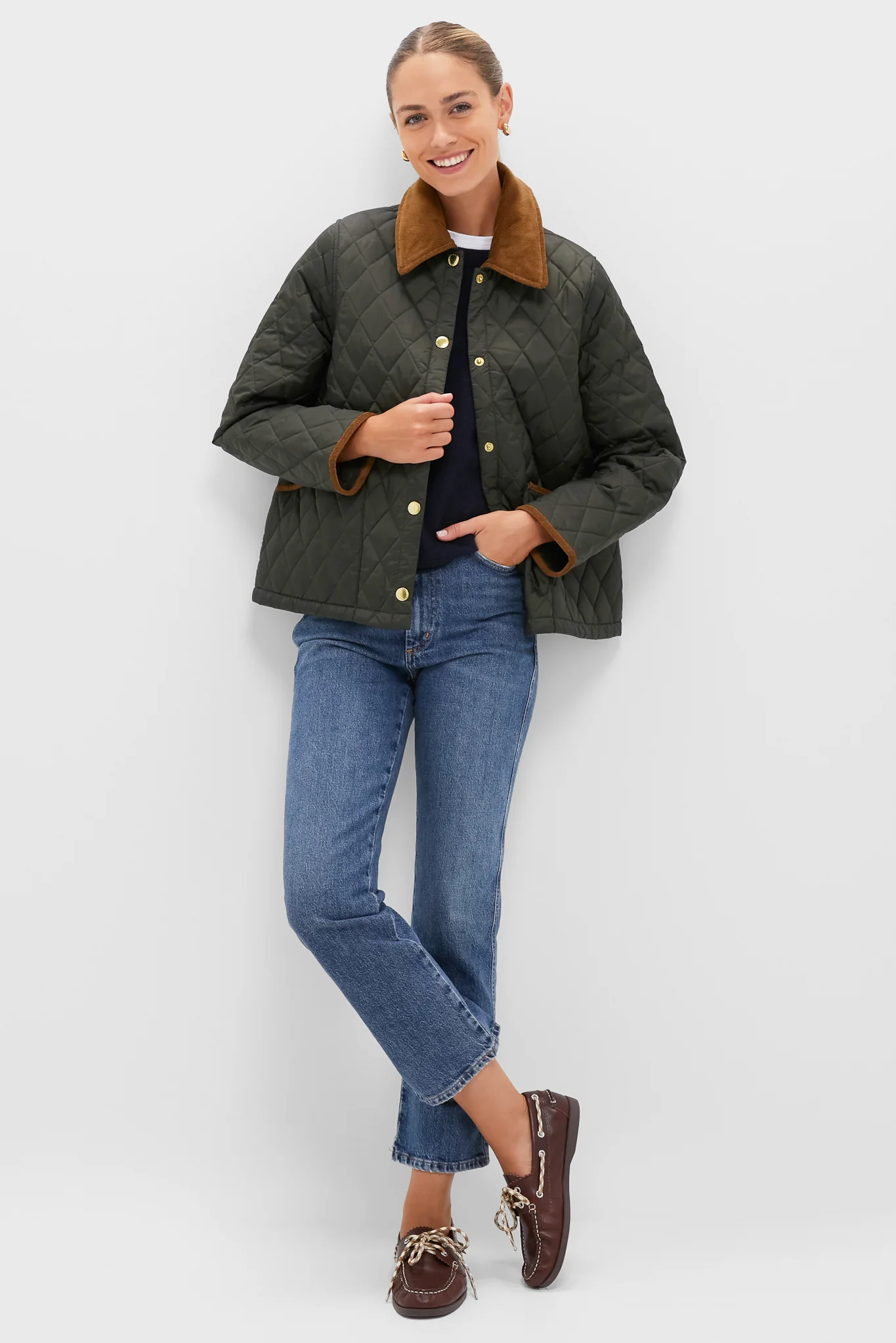Sage Icons Cropped Liddesdale Quilted Jacket - Image 6