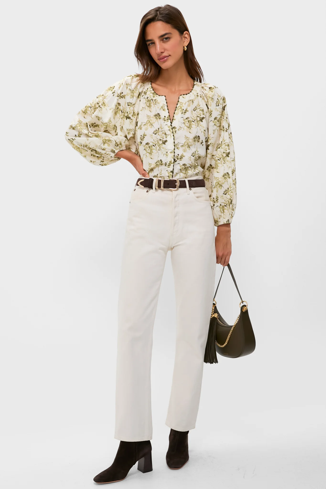 Sage & Ivory Floral Stella Blouse - Image 2