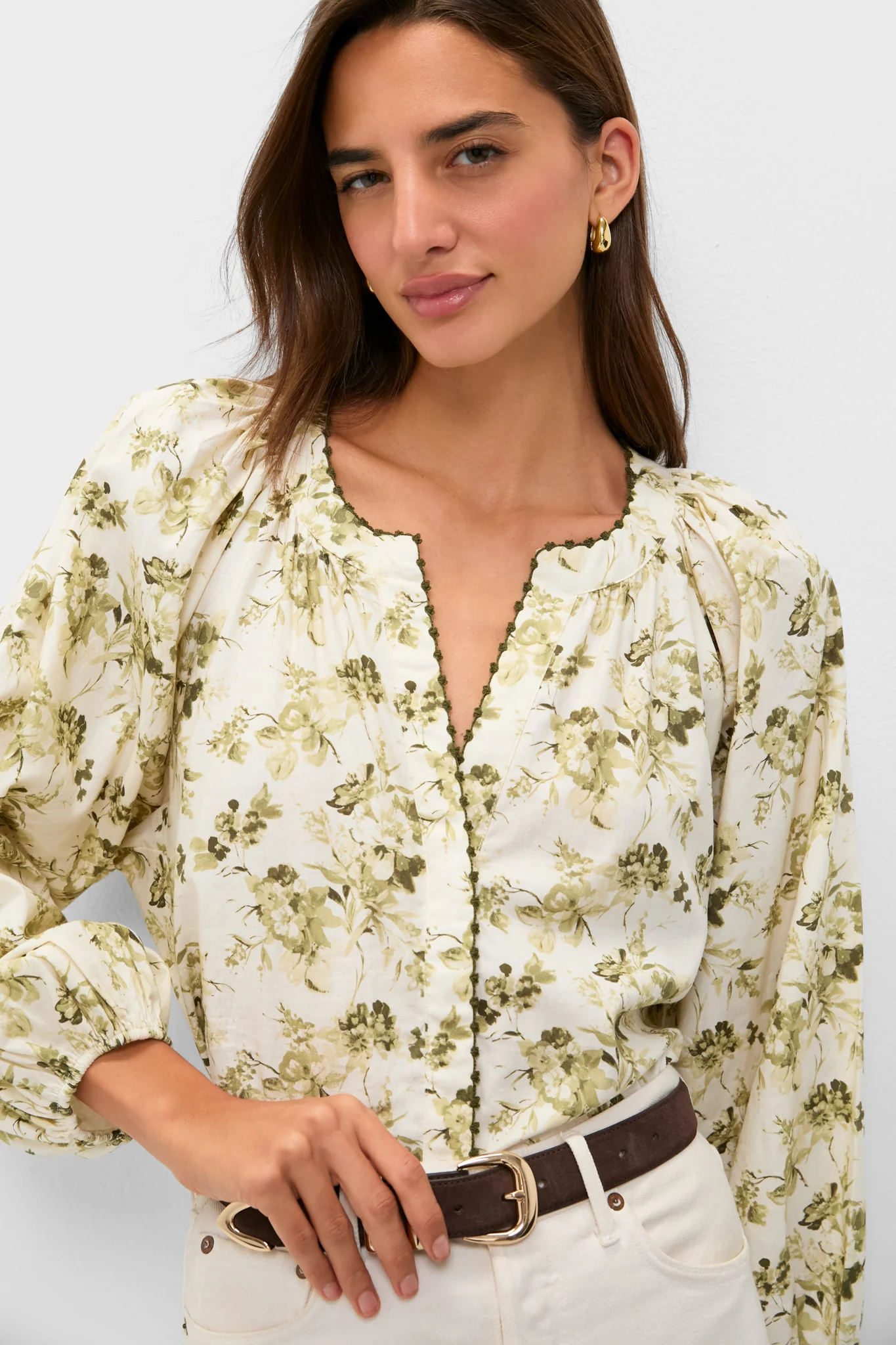 Sage & Ivory Floral Stella Blouse - Image 5