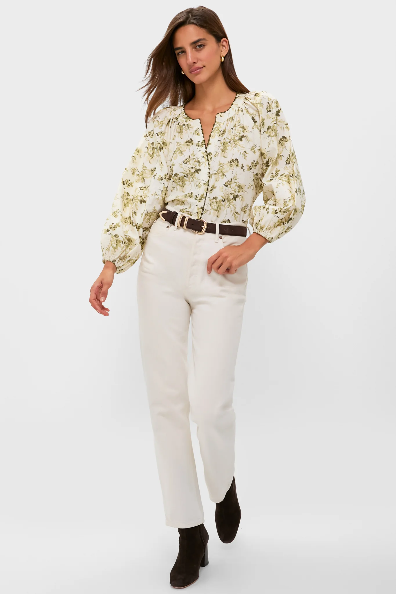 Sage & Ivory Floral Stella Blouse - Image 6