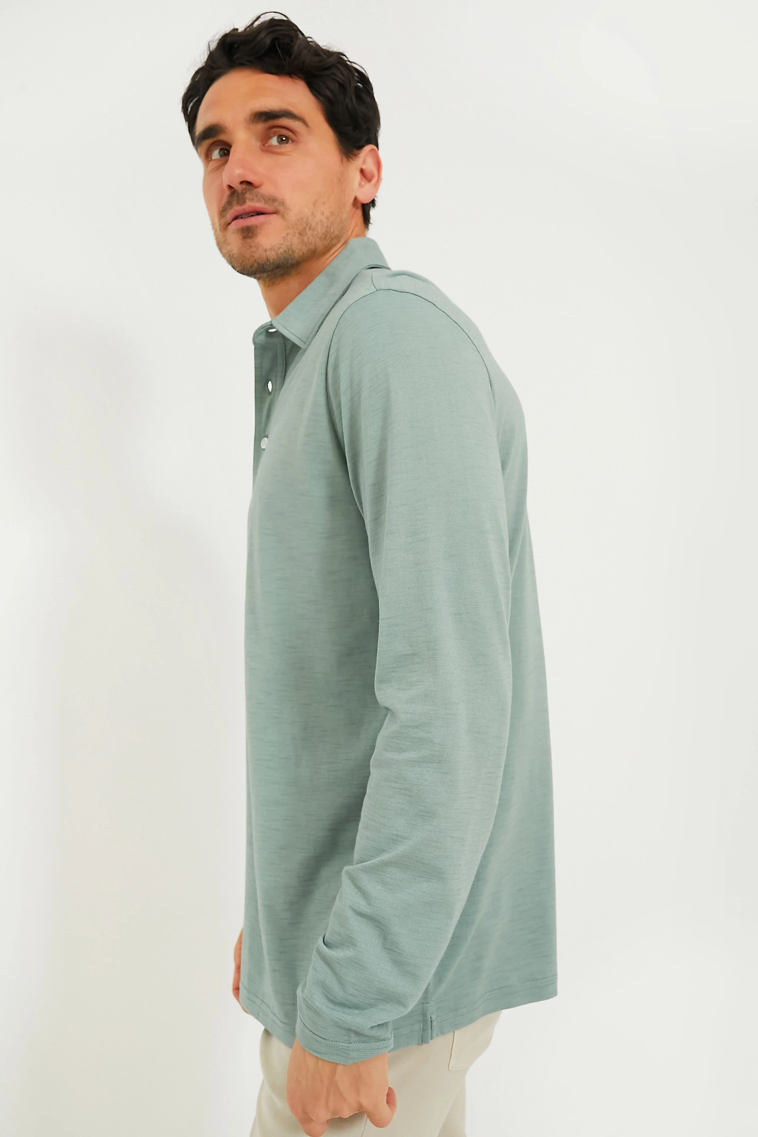 Sage Performance Long Sleeve Range Polo - Image 3