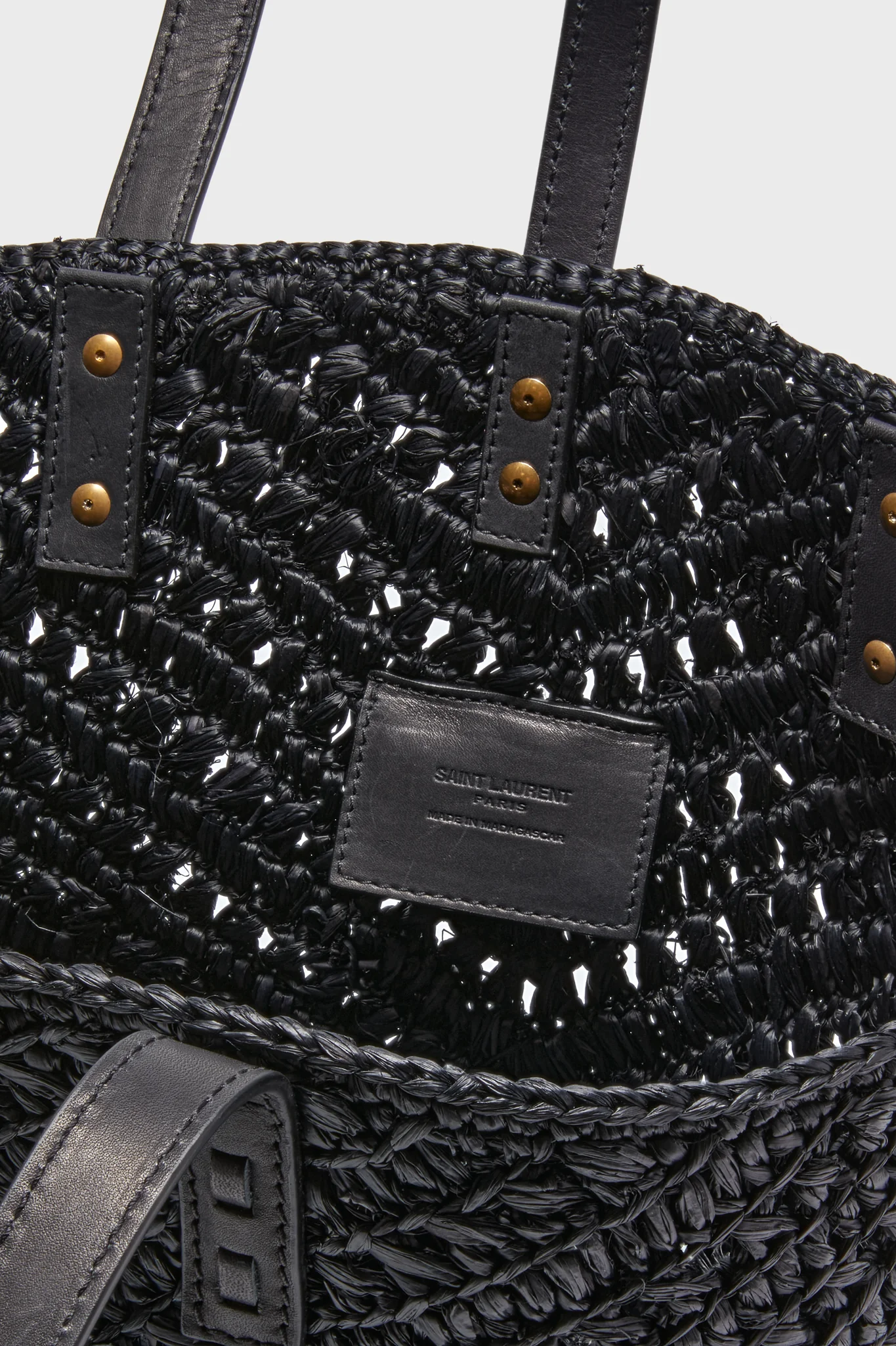 Saint Laurent Black Small Panier Tote Bag - Image 7