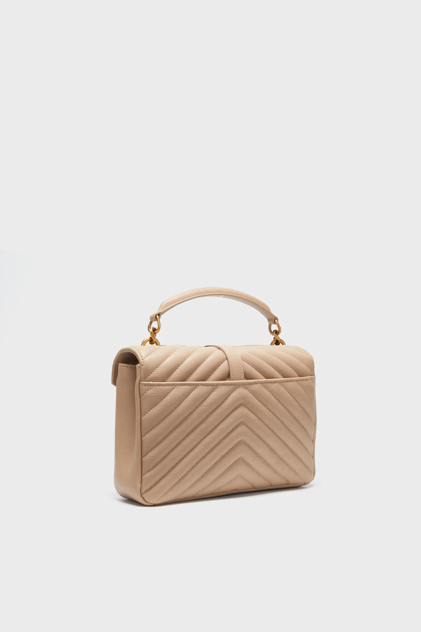 Saint Laurent Dark Beige Medium College Chain Bag - Image 4