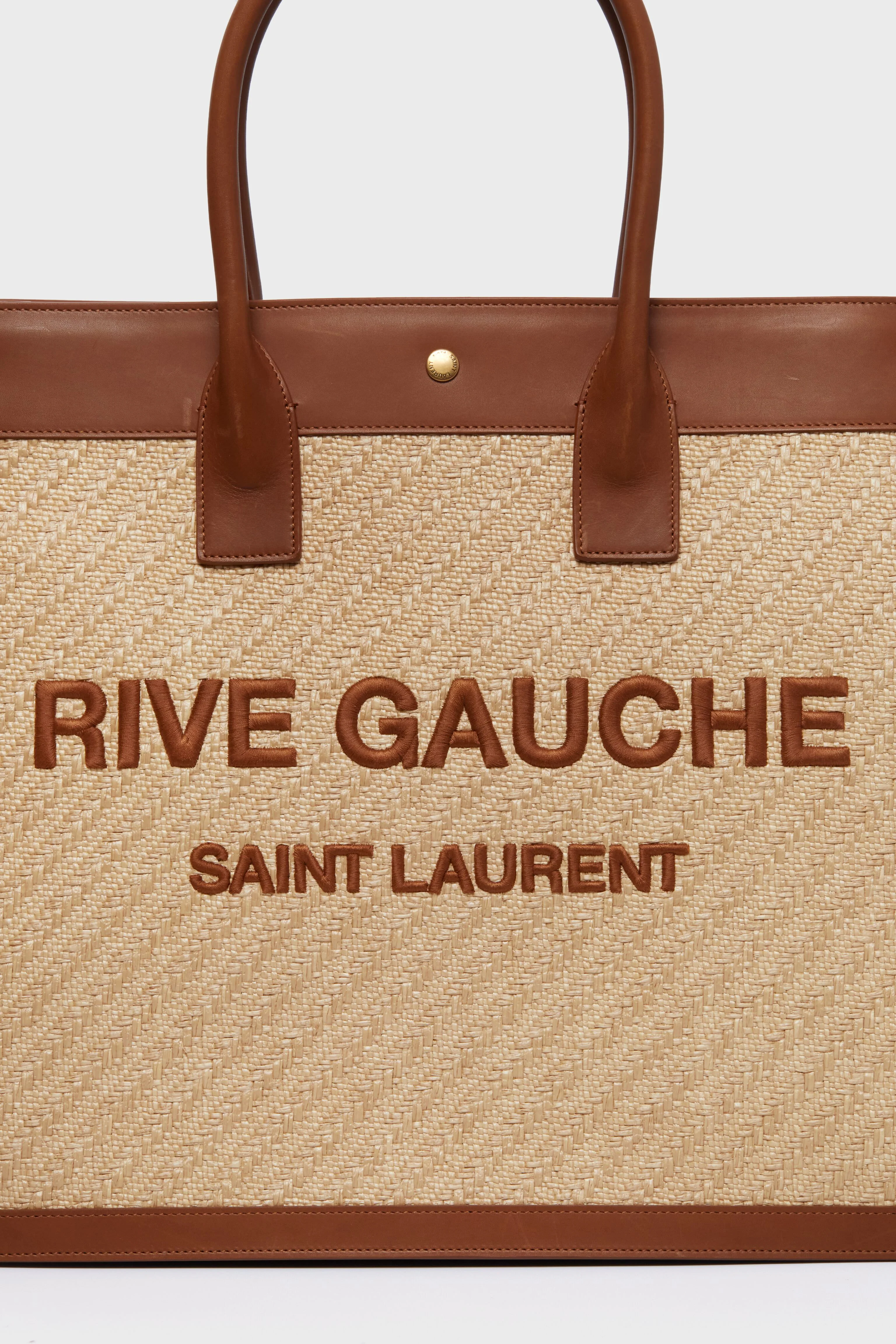 Saint Laurent Natural Sand Rive Gauche Tote Bag - Image 5