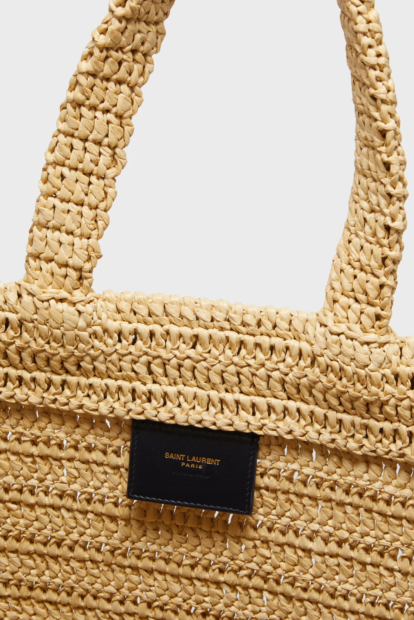 Saint Laurent Raffia Rive Gauche Tote Bag - Image 5