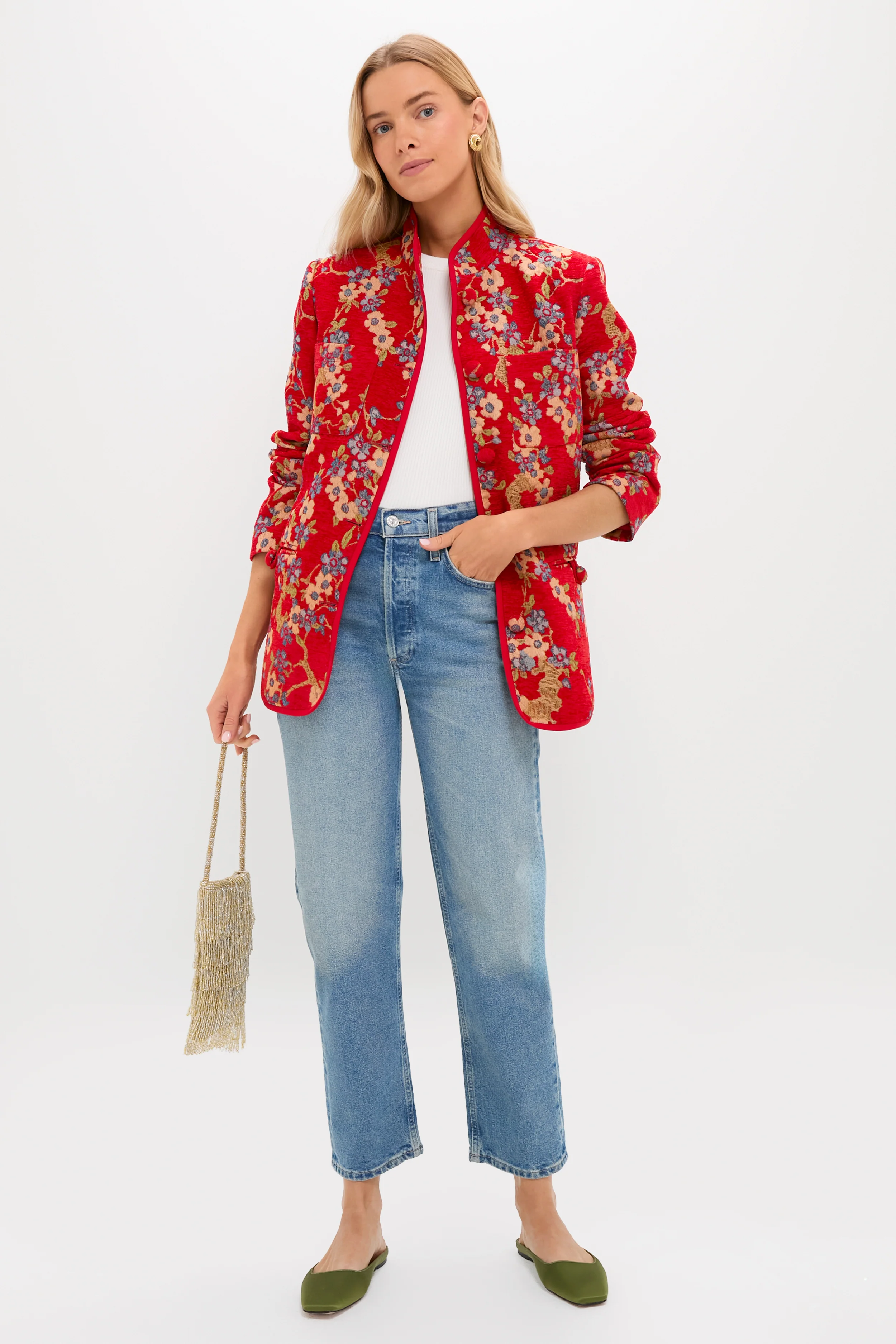 Sakura Blossom Chenille Jacquard Harrison Jacket - Image 2