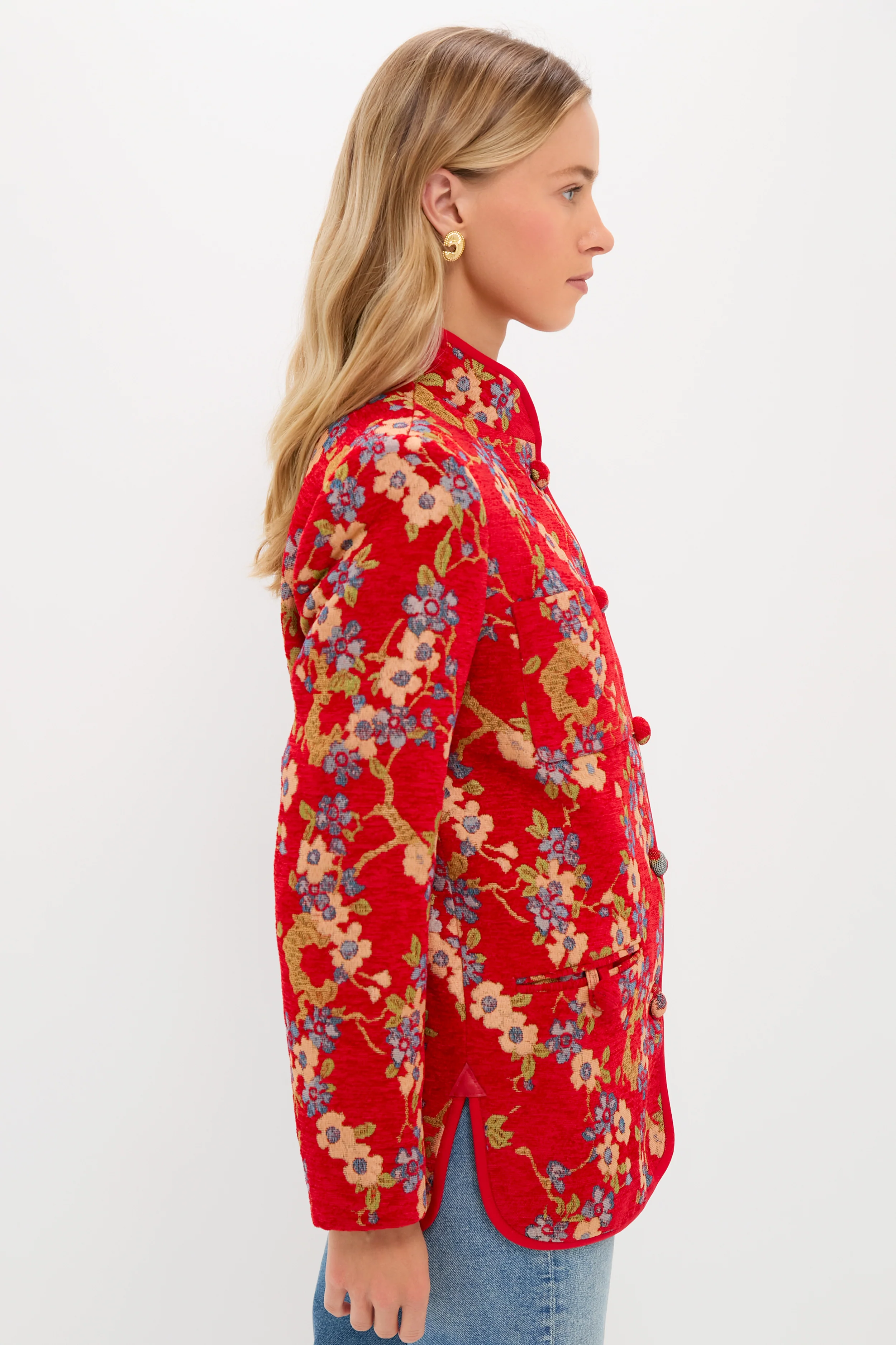 Sakura Blossom Chenille Jacquard Harrison Jacket - Image 3