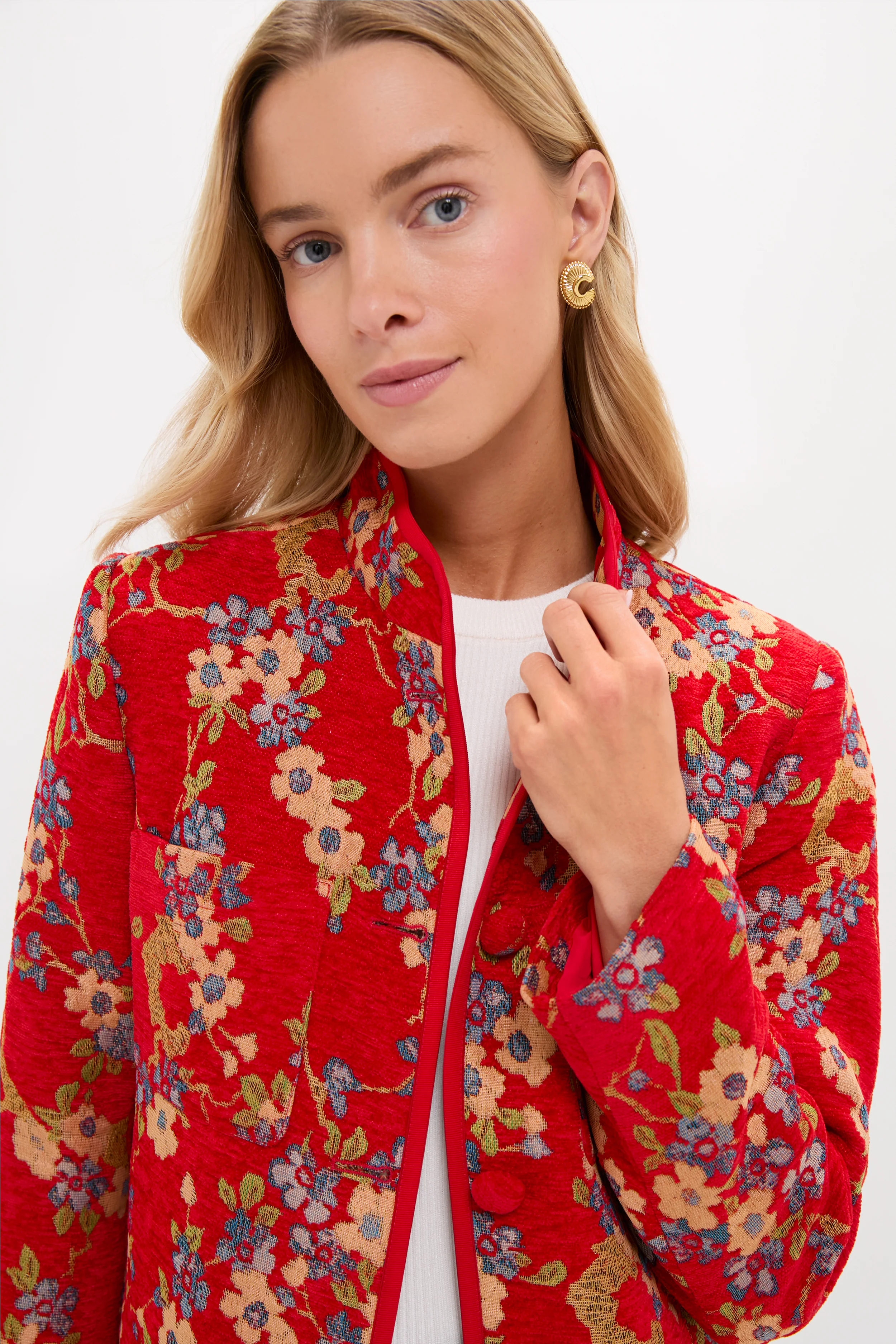 Sakura Blossom Chenille Jacquard Harrison Jacket - Image 5
