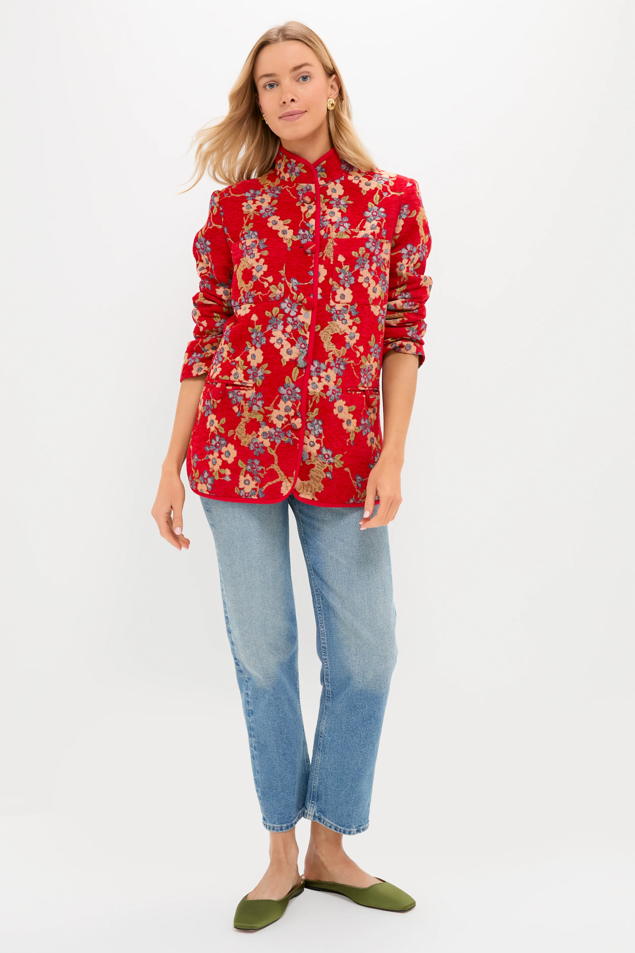 Sakura Blossom Chenille Jacquard Harrison Jacket - Image 6
