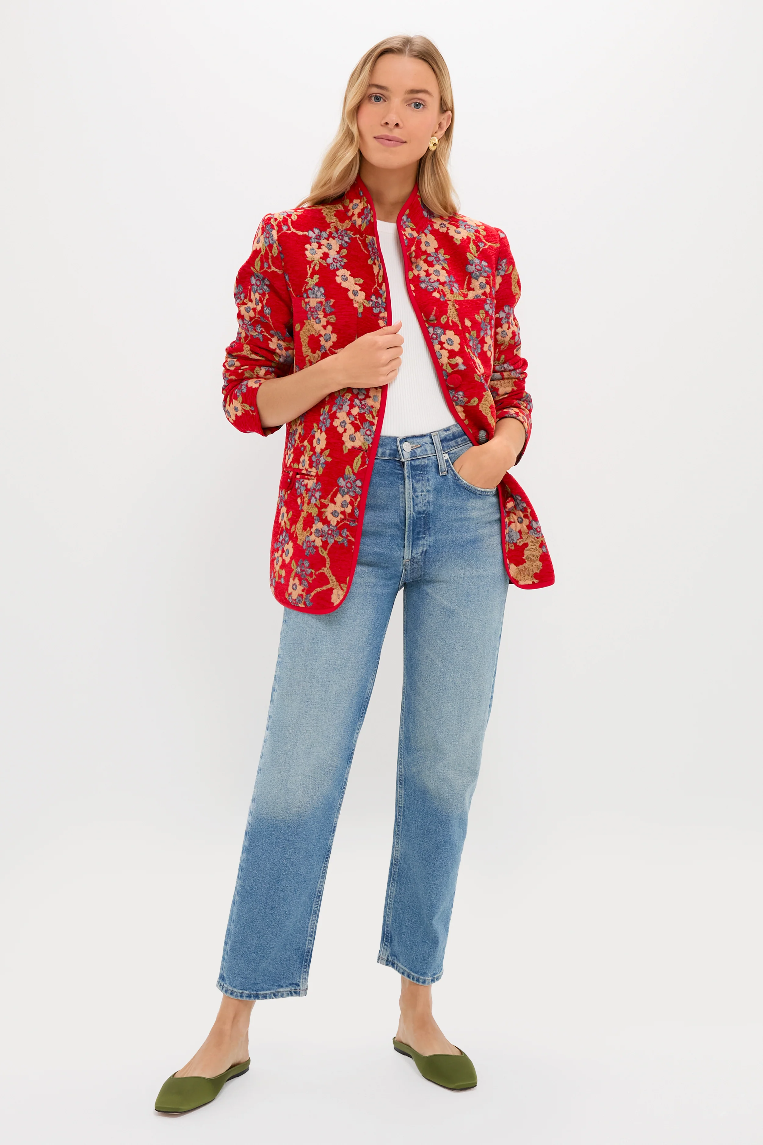 Sakura Blossom Chenille Jacquard Harrison Jacket - Image 7