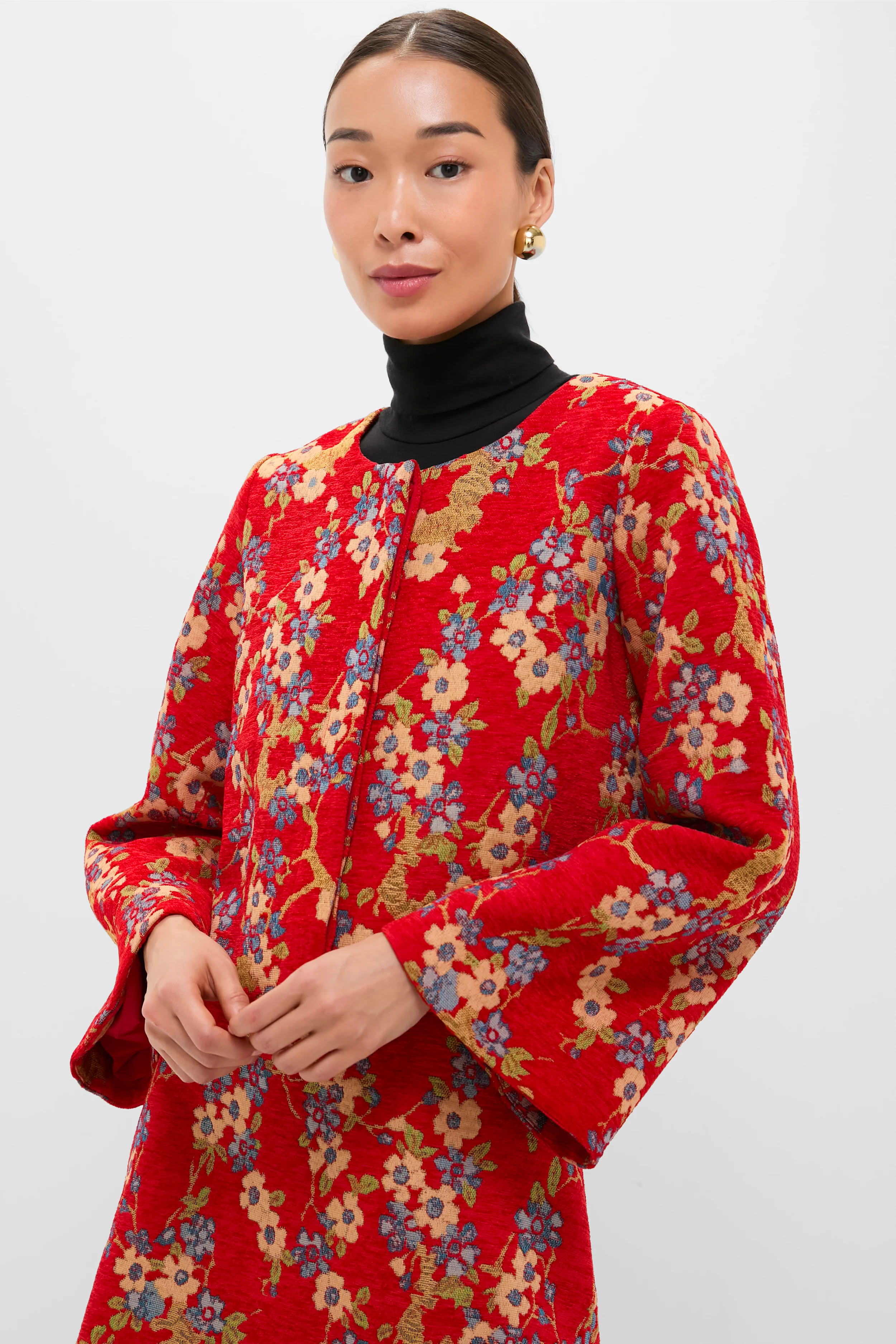 Sakura Blossom Chenille Jacquard Maxine Jacket - Image 2