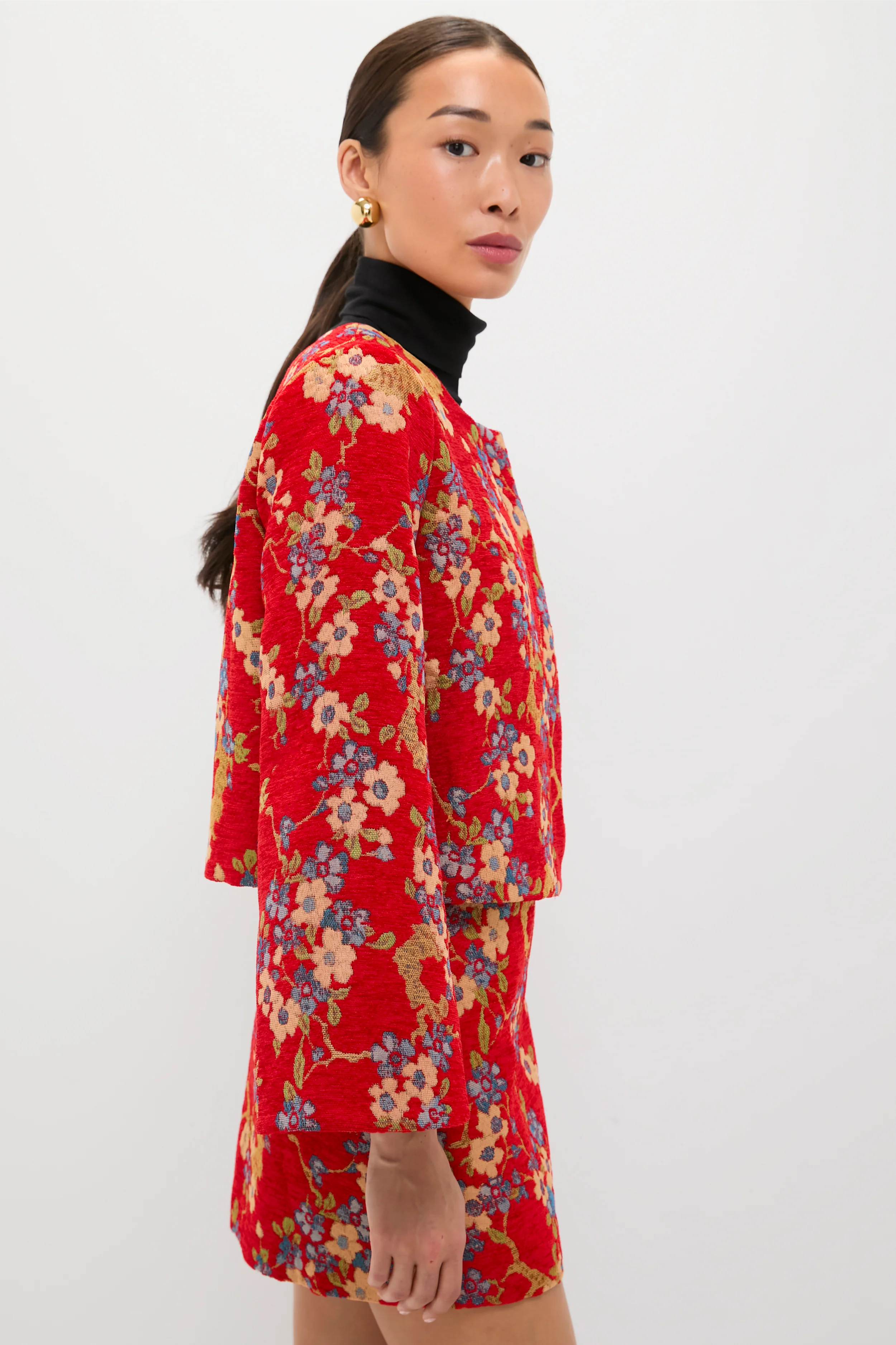Sakura Blossom Chenille Jacquard Maxine Jacket - Image 3