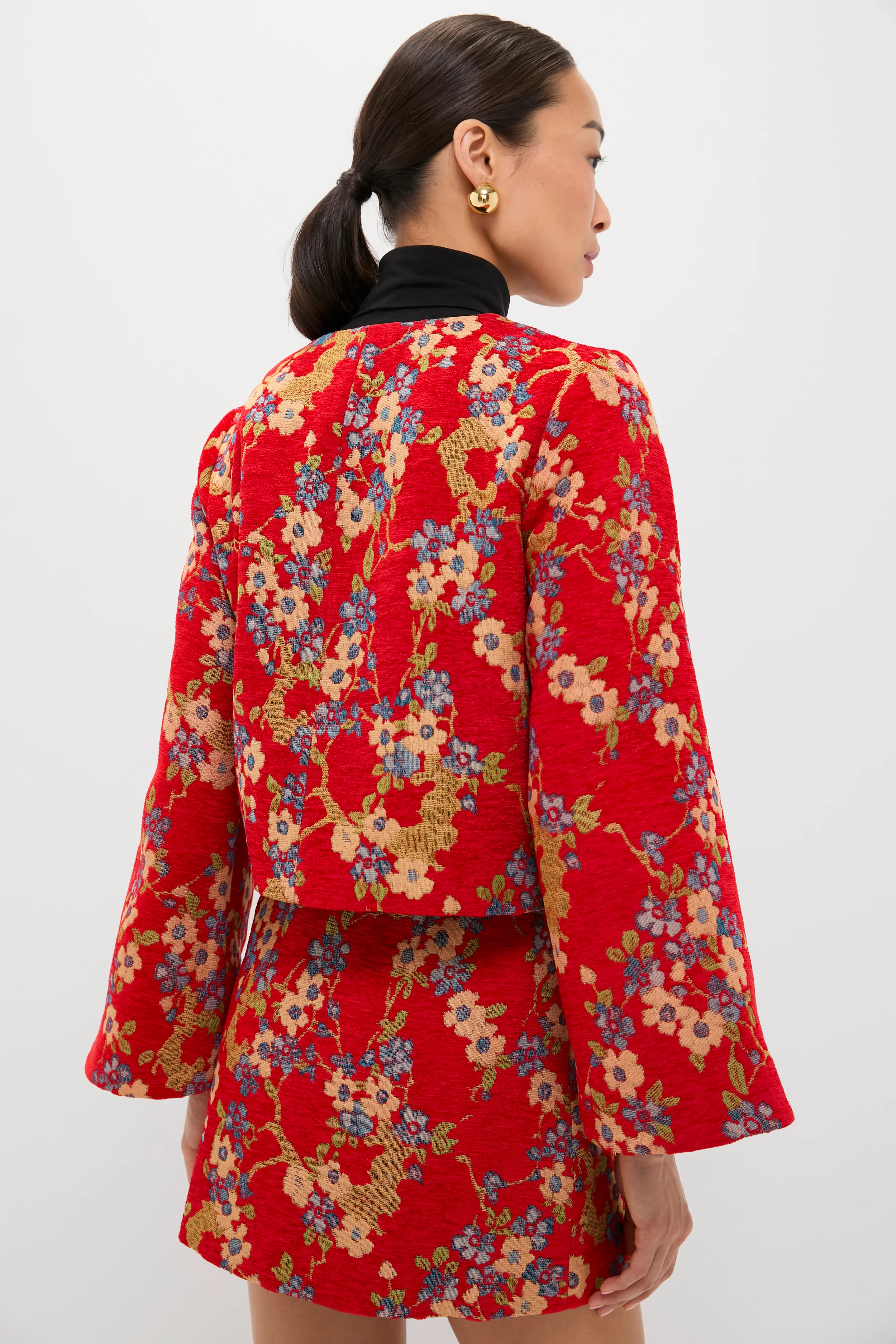 Sakura Blossom Chenille Jacquard Maxine Jacket - Image 4
