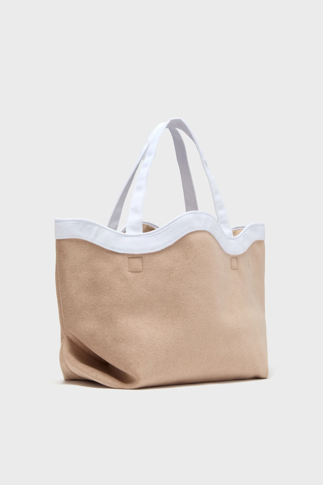 Sand and White Terrycloth August Tote - Image 3