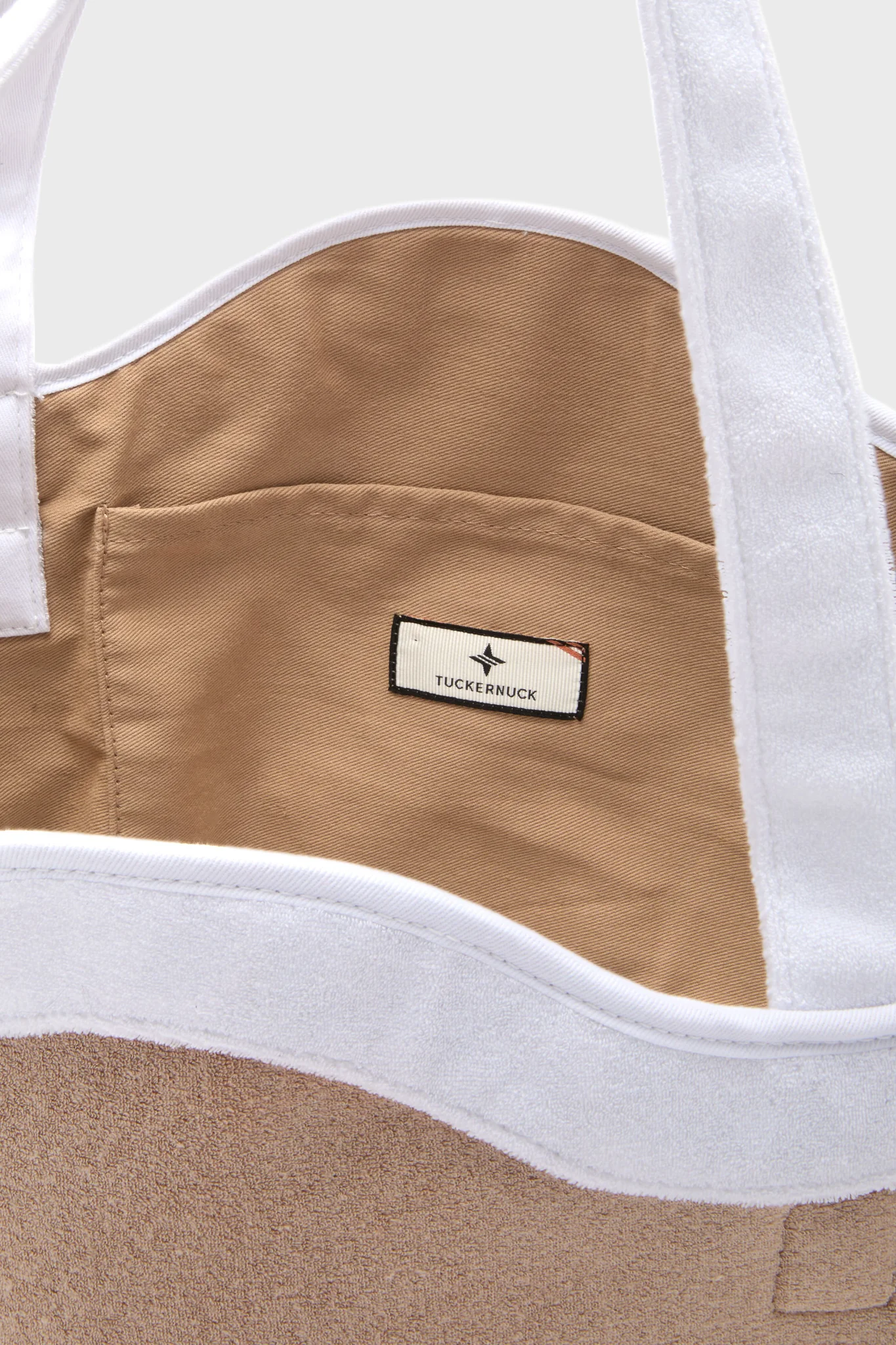 Sand and White Terrycloth August Tote - Image 4