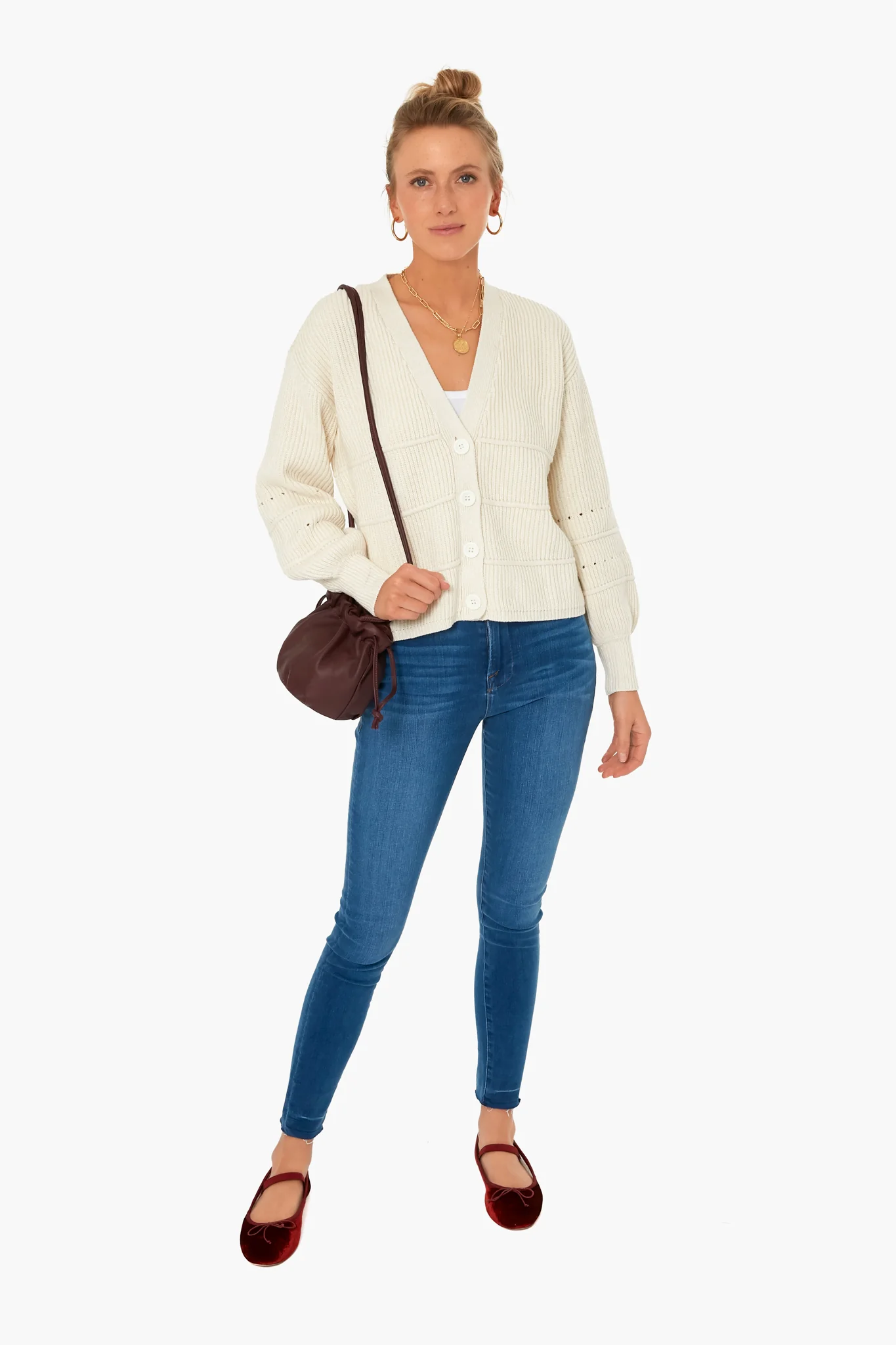 Sandshell Ana Stitch Cardigan - Image 4
