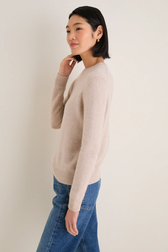 Sandstone Cashmere Bodie Boyfriend Crewneck - Image 3