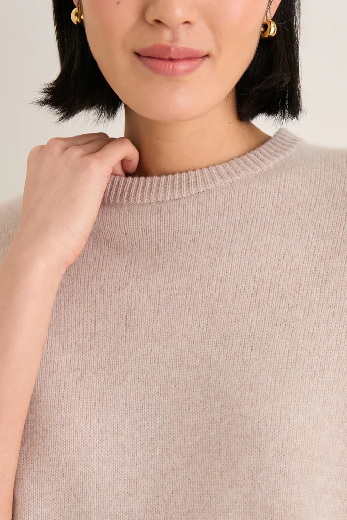 Sandstone Cashmere Bodie Boyfriend Crewneck - Image 5