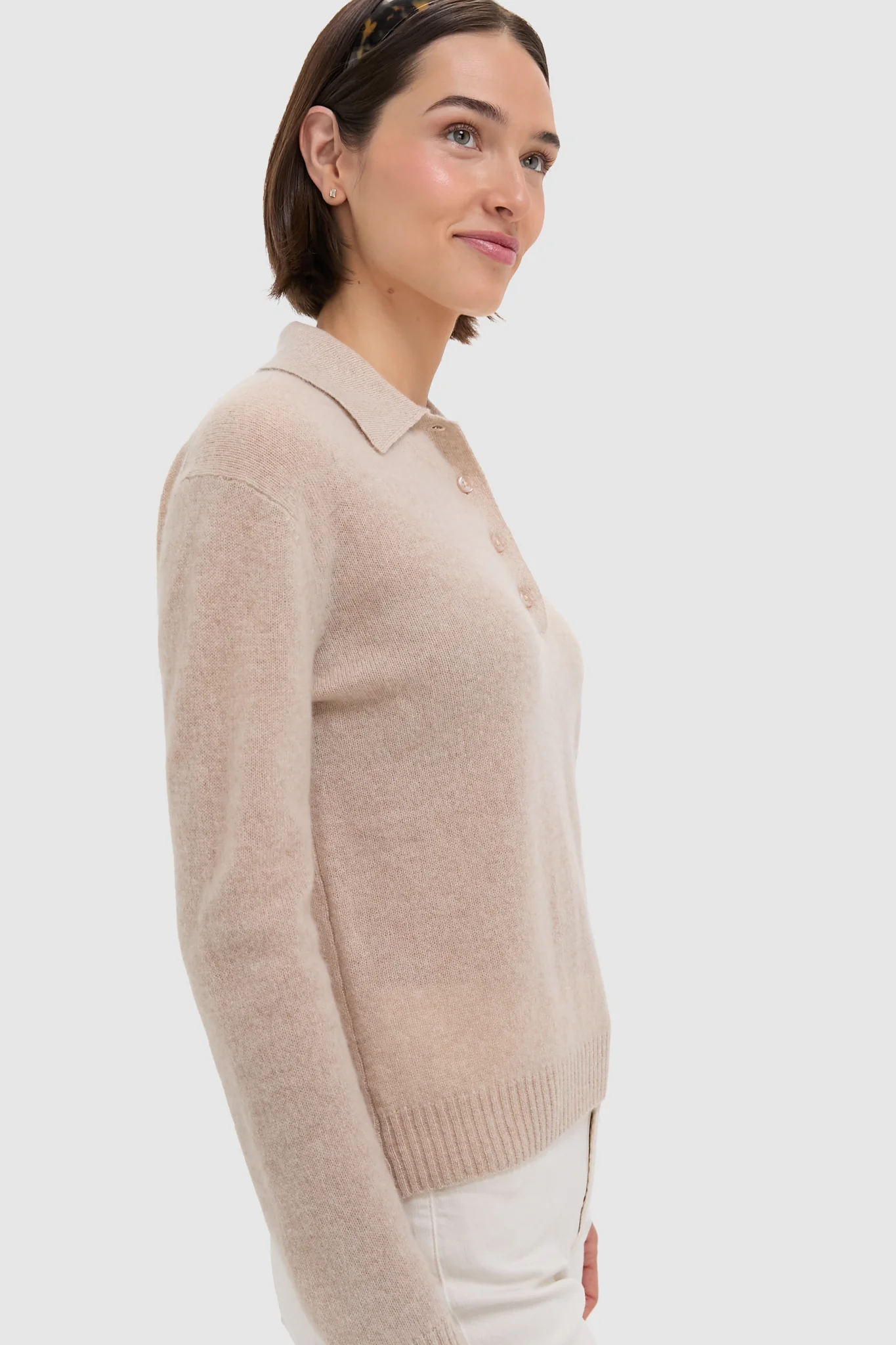Sandstone Cashmere Cassidy Polo Sweater - Image 4