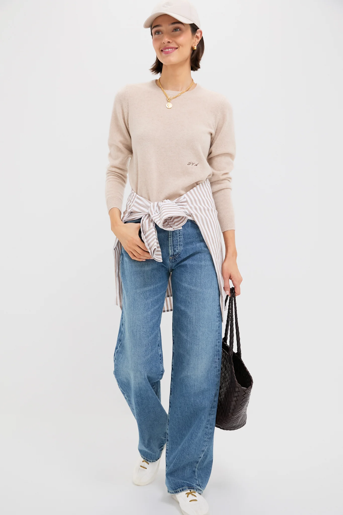 Sandstone Cashmere Crewneck Sweater - Image 2