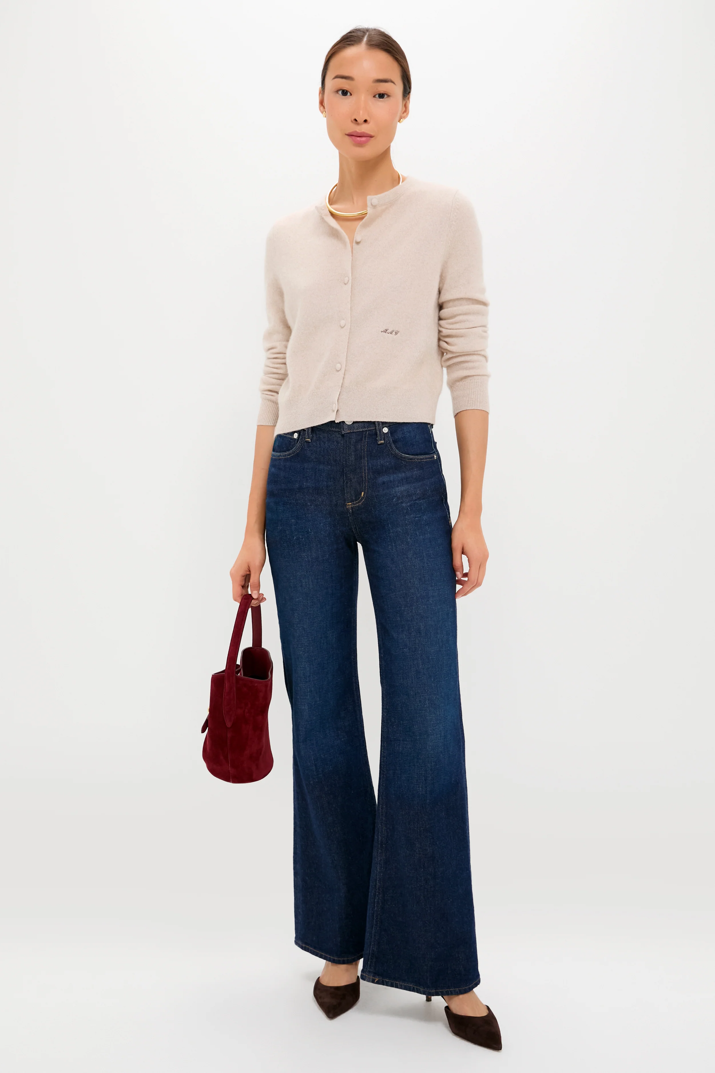 Sandstone Cashmere Riley Cardigan - Image 2