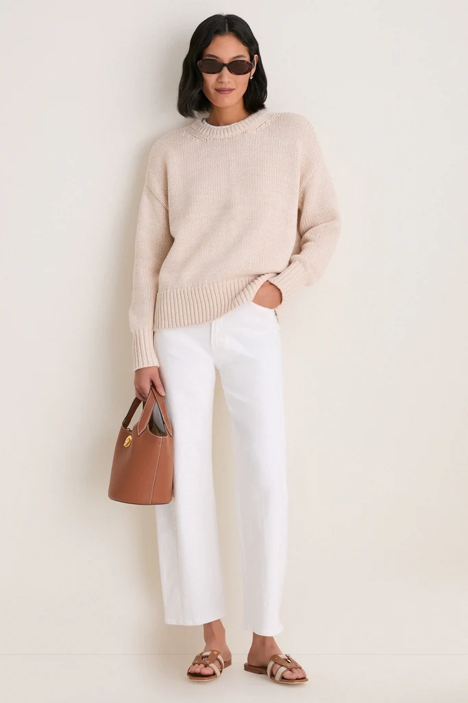Sandstone Cotton Cliff Crewneck Sweater - Image 2