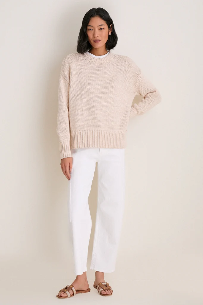 Sandstone Cotton Cliff Crewneck Sweater - Image 6