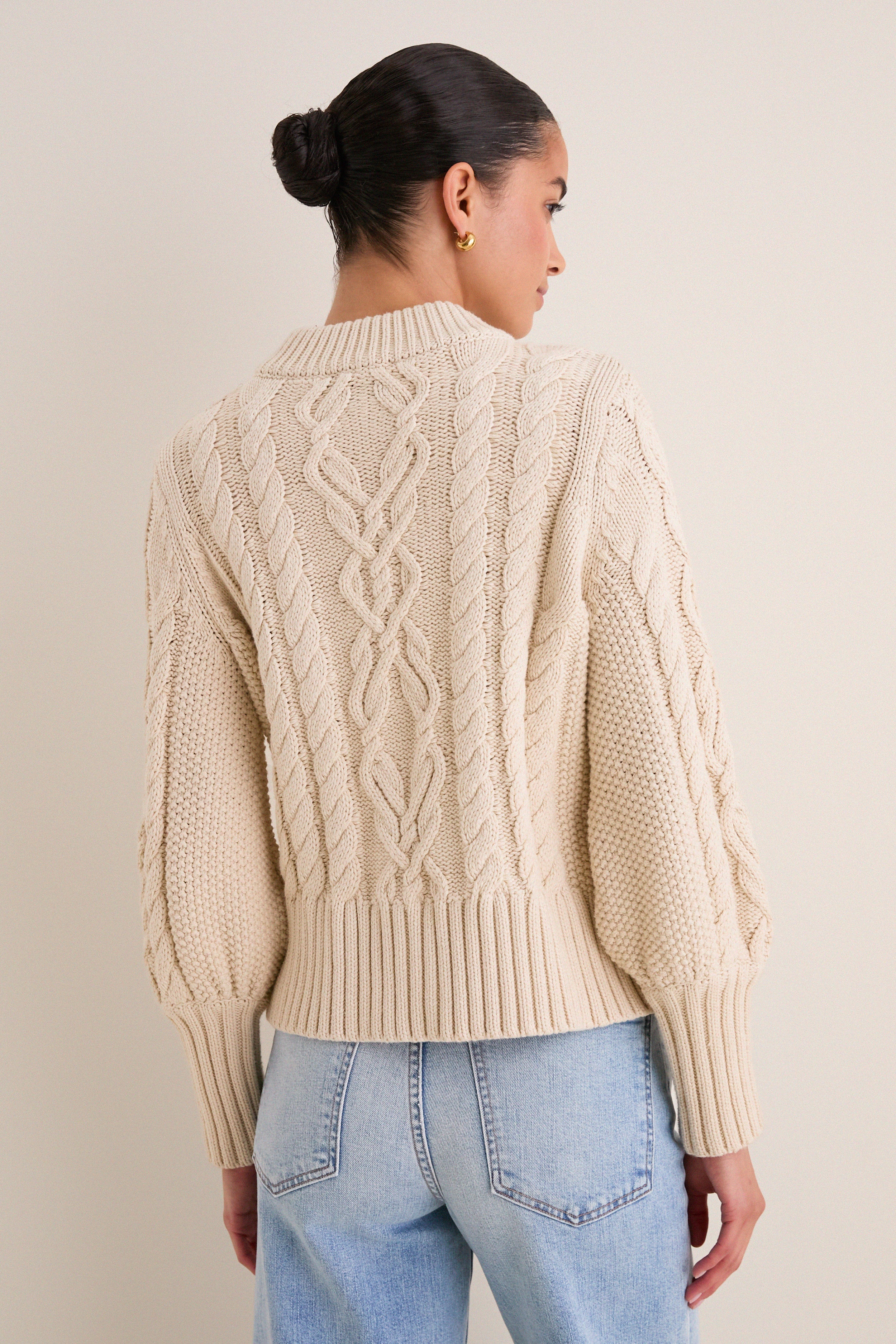 Sandstone Cotton Colette Cardigan - Image 4