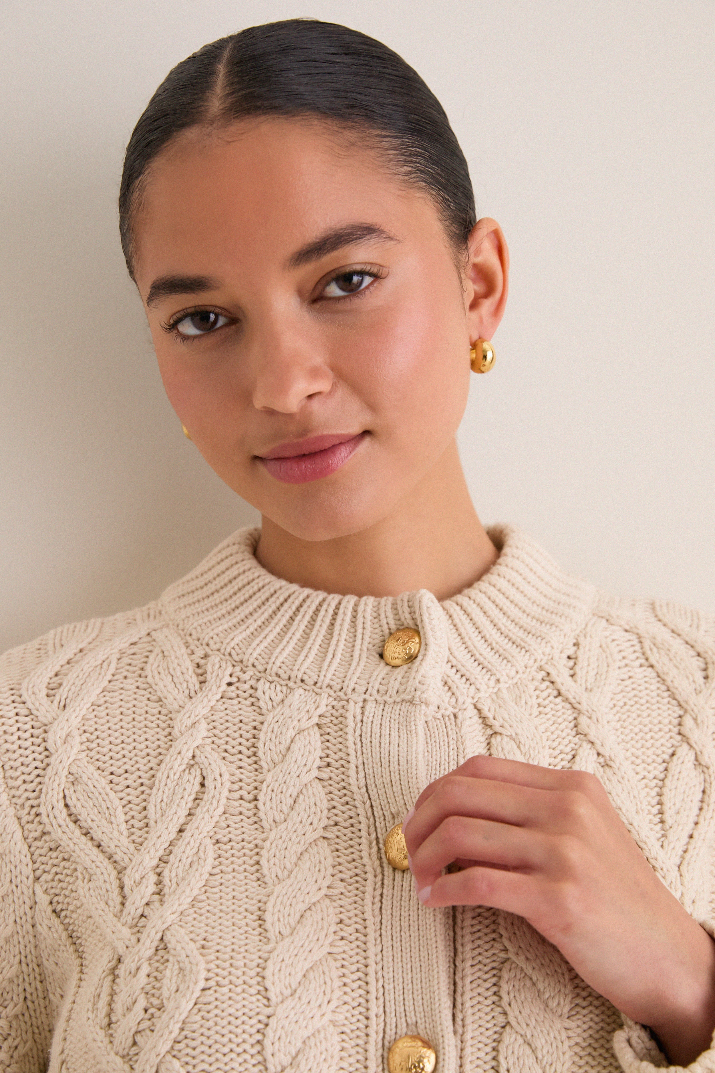 Sandstone Cotton Colette Cardigan - Image 5