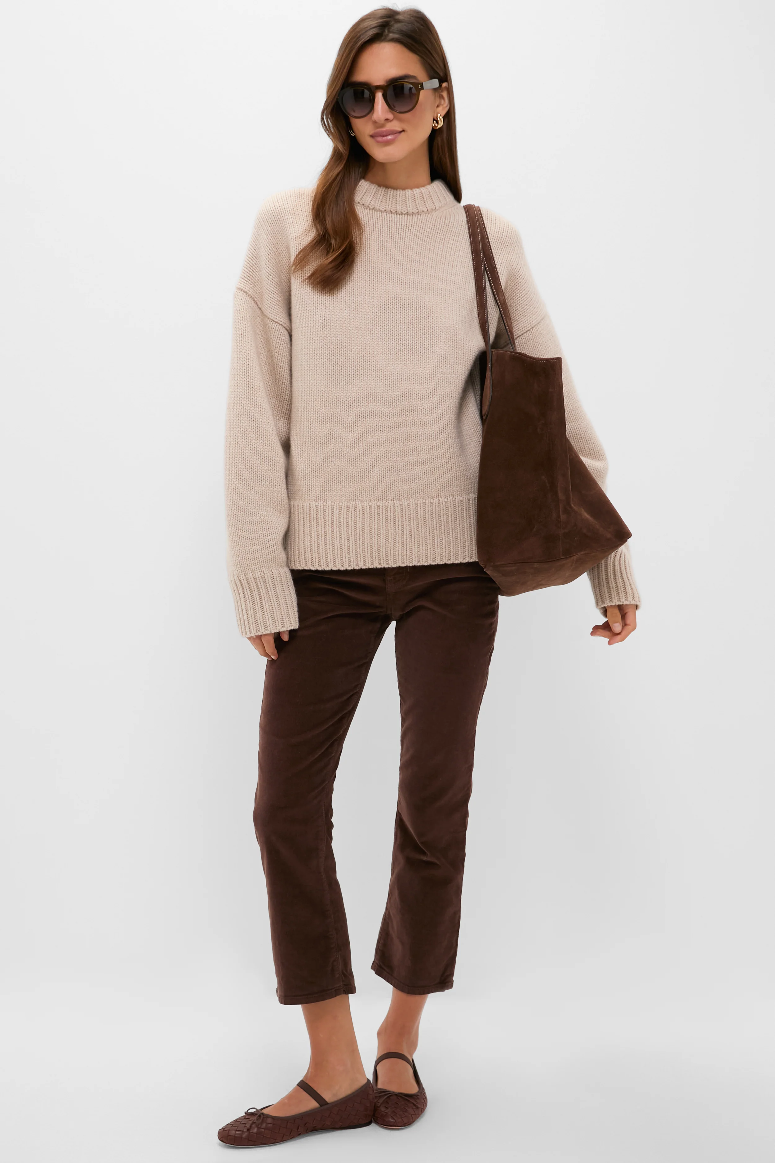 Sandstone Genevieve Cashmere Wool Blend Crewneck Sweater - Image 2