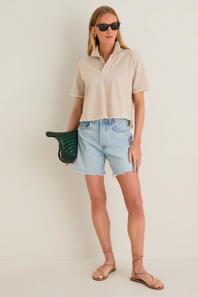 Sandstone Pique Holmes Boyfriend Polo - Image 2