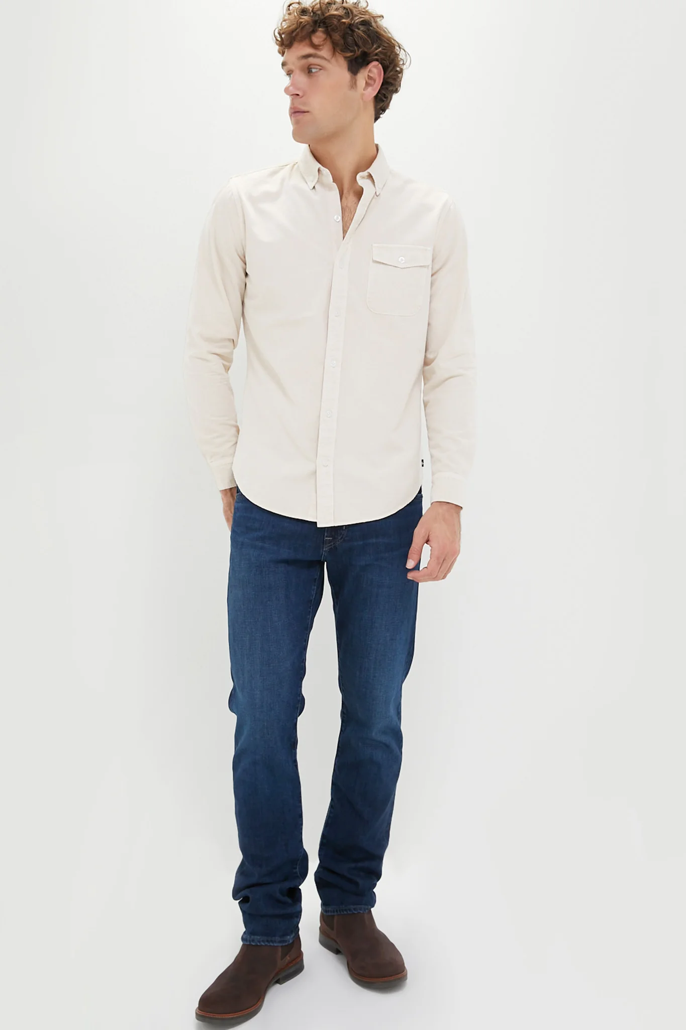 Sandstone Washed Denim Shirt - Image 3