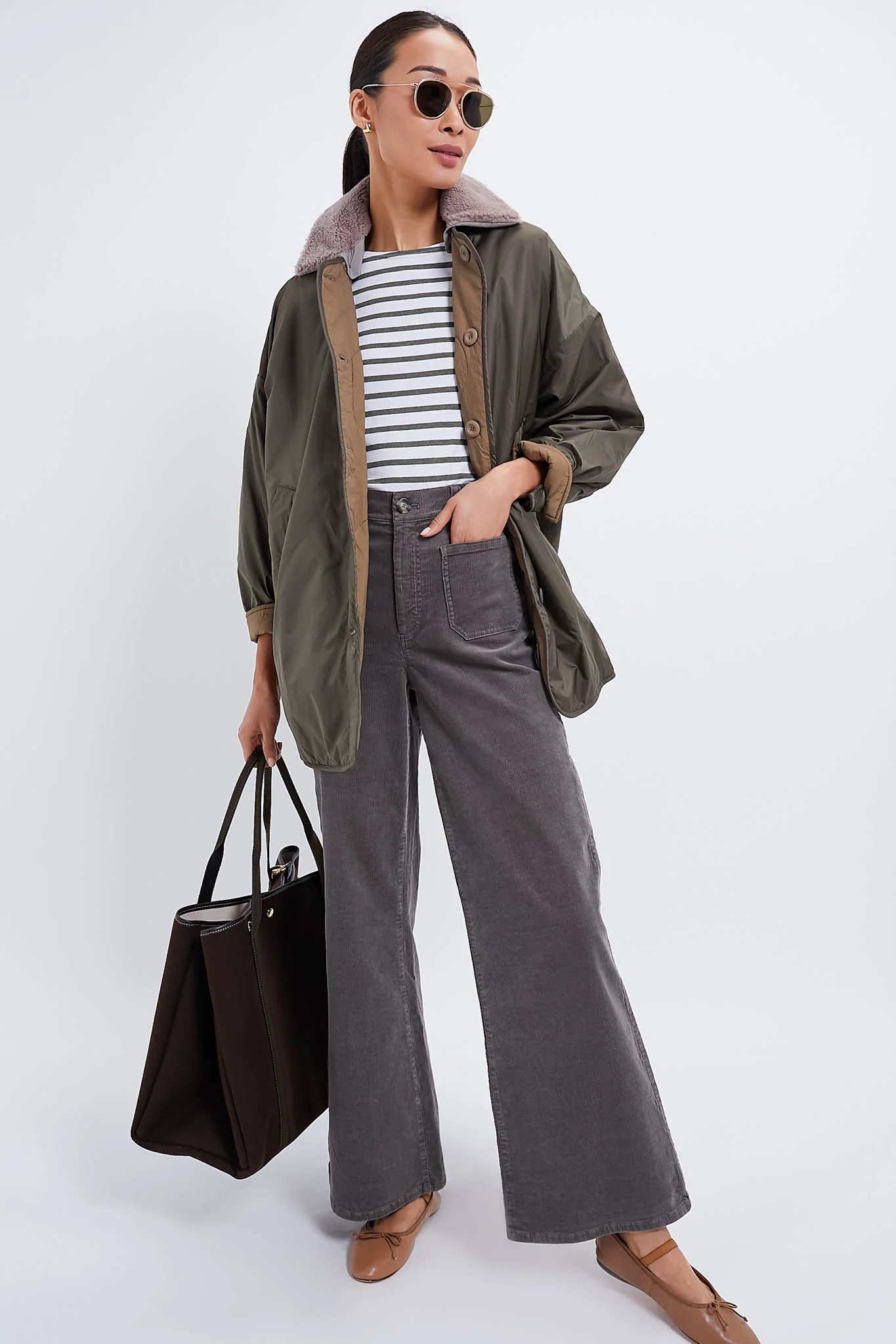 Sandwashed Dusk Corduroy Virginia Wideleg - Image 2